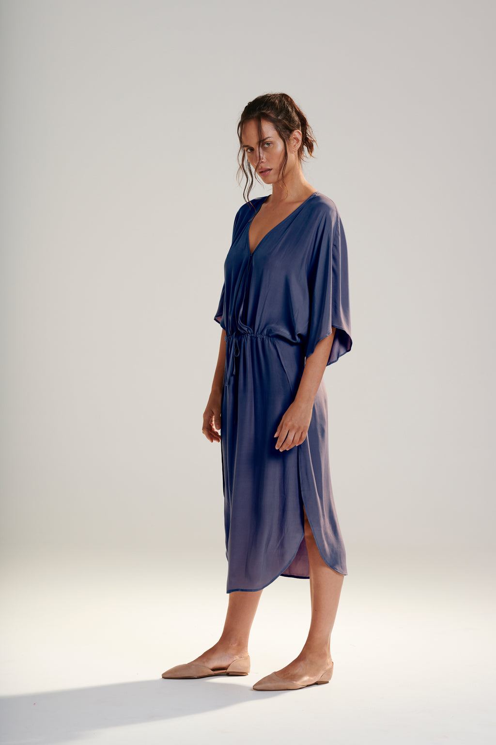 APHRODITE KIMONO DRESS - MARINENIGHT 40%OFF