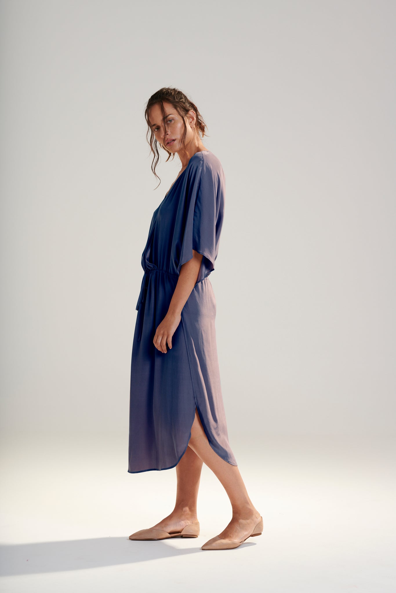 APHRODITE KIMONO DRESS - MARINENIGHT 40%OFF