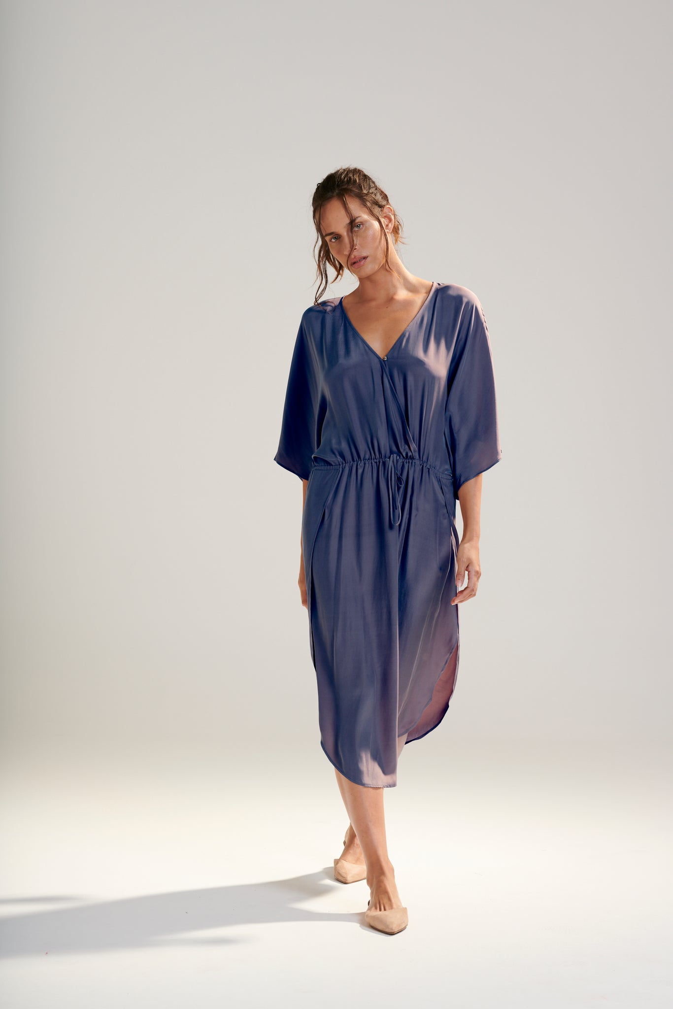 APHRODITE KIMONO DRESS - MARINENIGHT 40%OFF