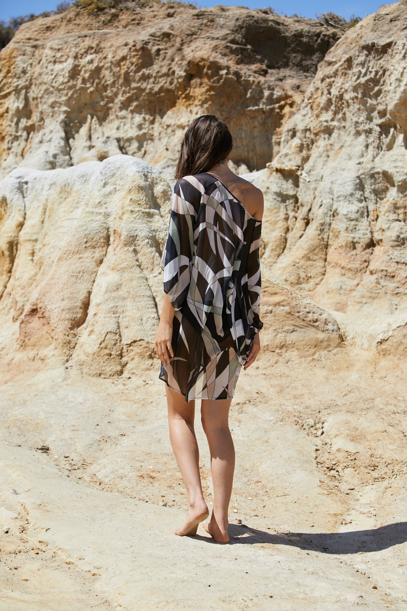 Blade Dress - Pure Silk Georgette Exclusive Print
