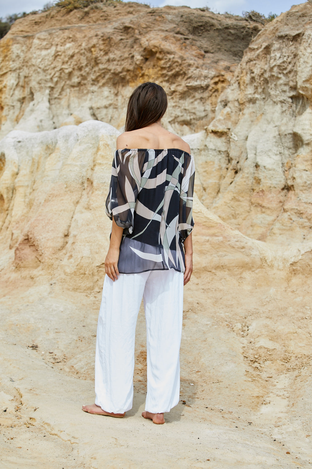 Blade Top - Pure Silk Georgette Exclusive Print