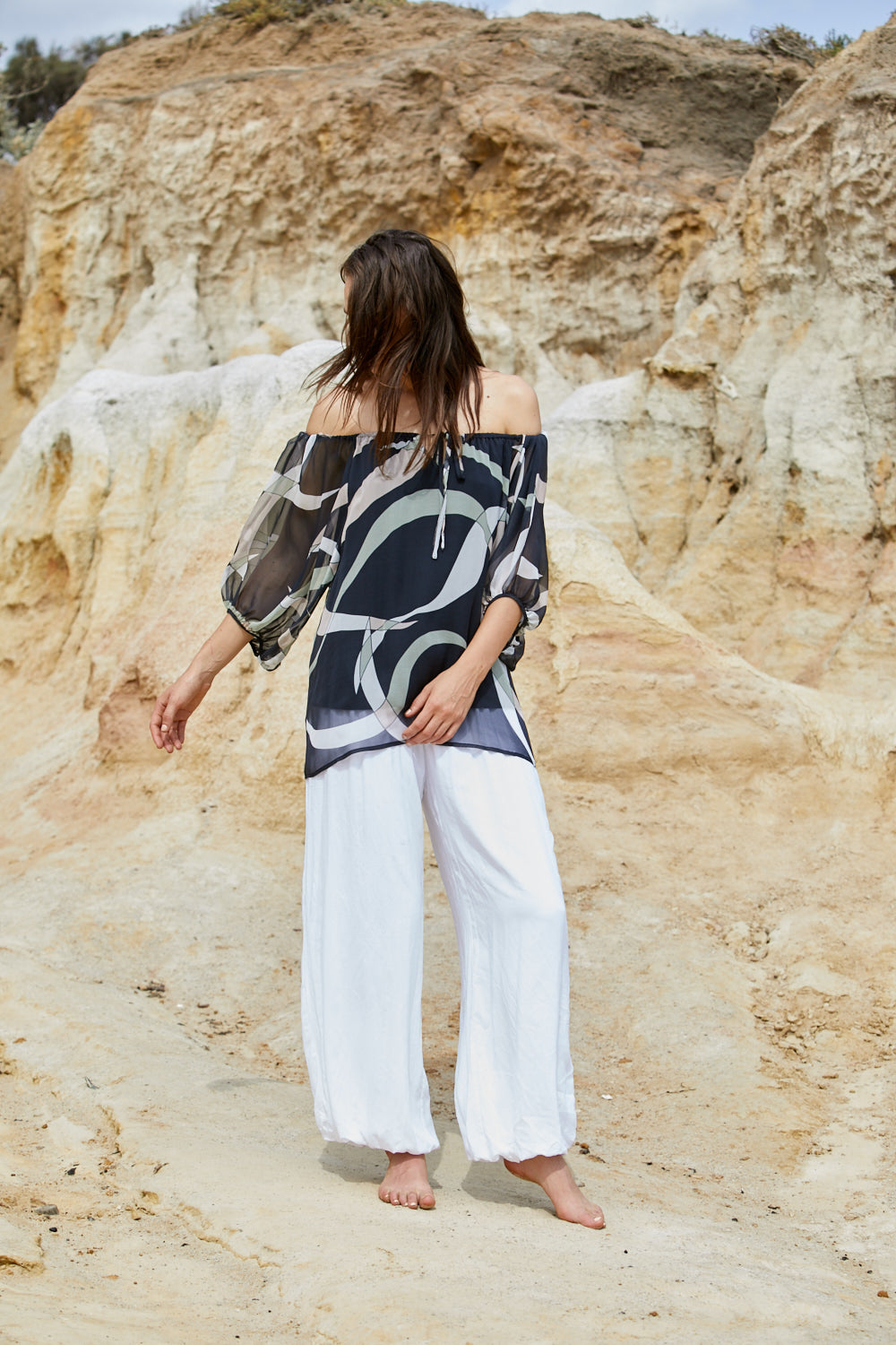 Blade Top - Pure Silk Georgette Exclusive Print
