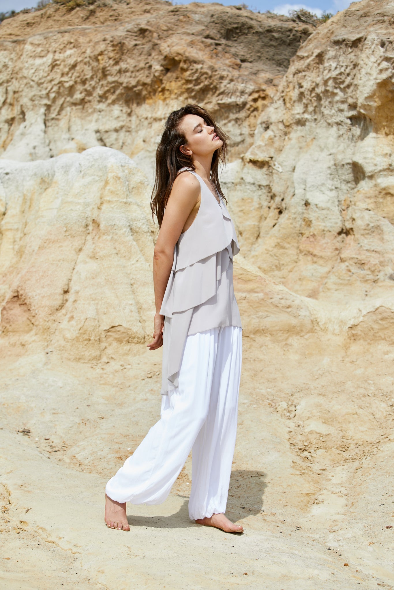 Rosa Petal Tank - Pure Silk Crepe de Chine