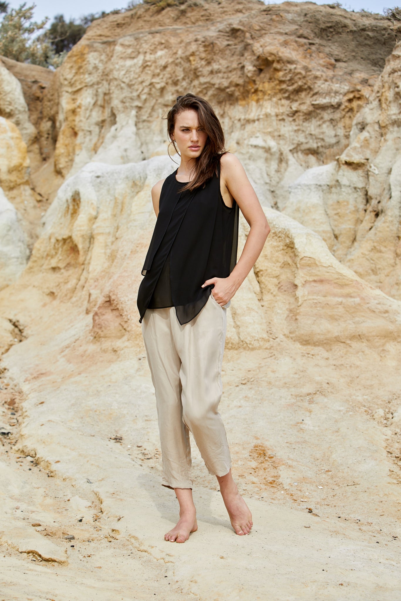 Zana Layer Tank - Pure Silk Georgette
