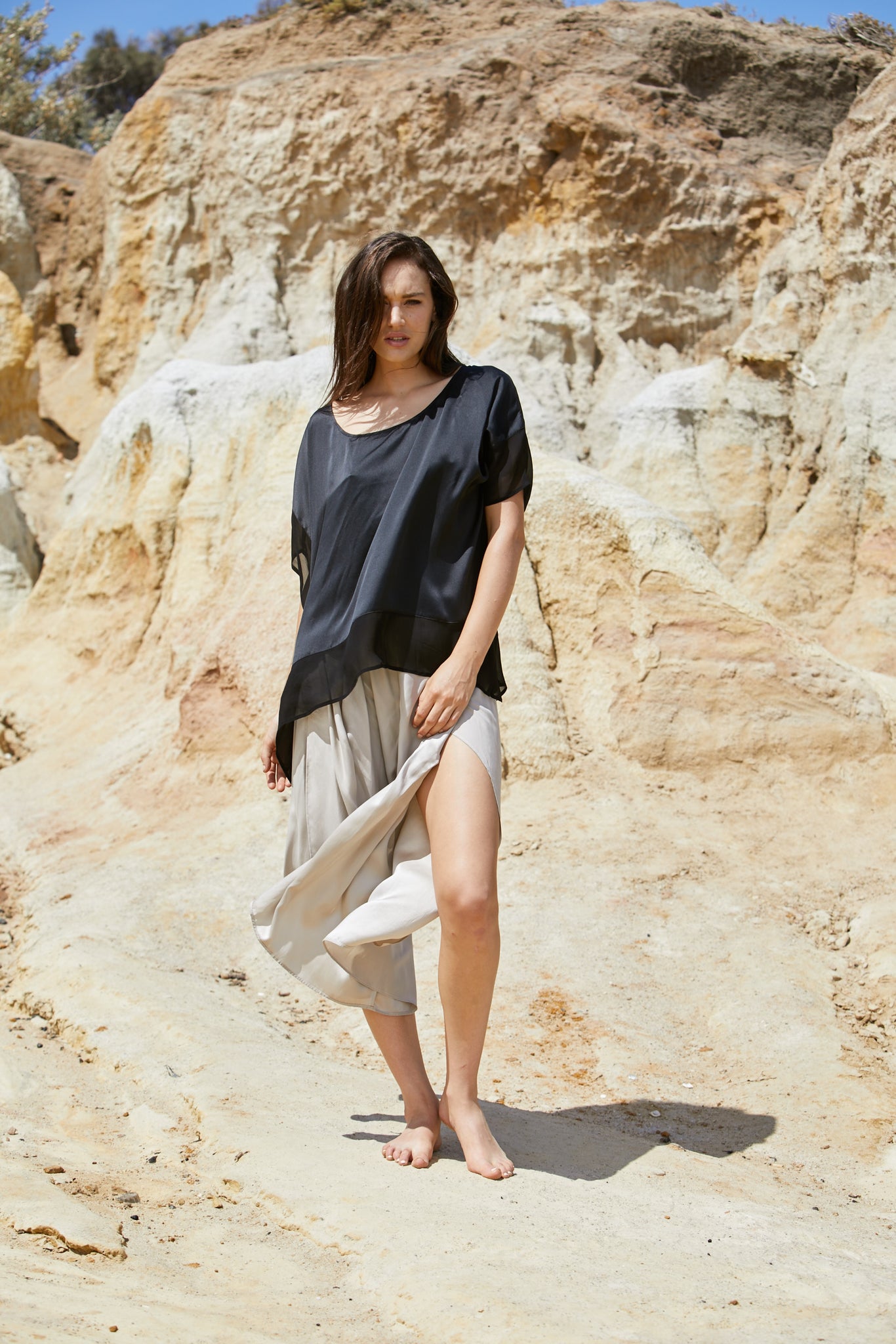 Radella Pant - Sand Washed Pure Silk