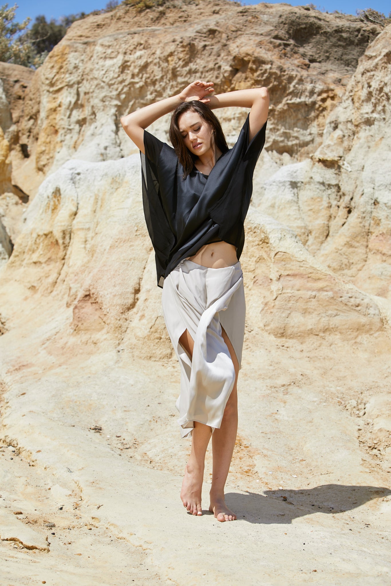 Radella Pant - Sand Washed Pure Silk