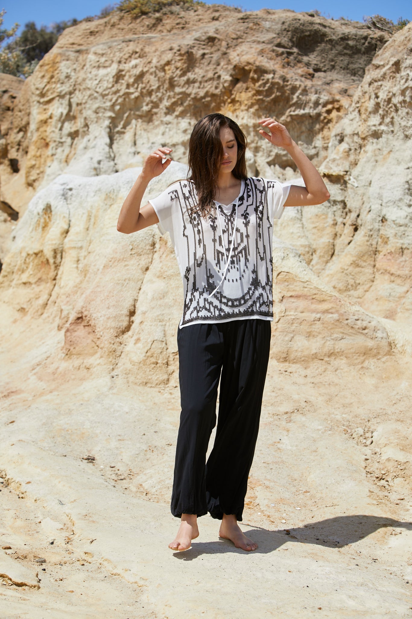 Titania Top - Pure Reconstituted Viscose Pebble Georgette