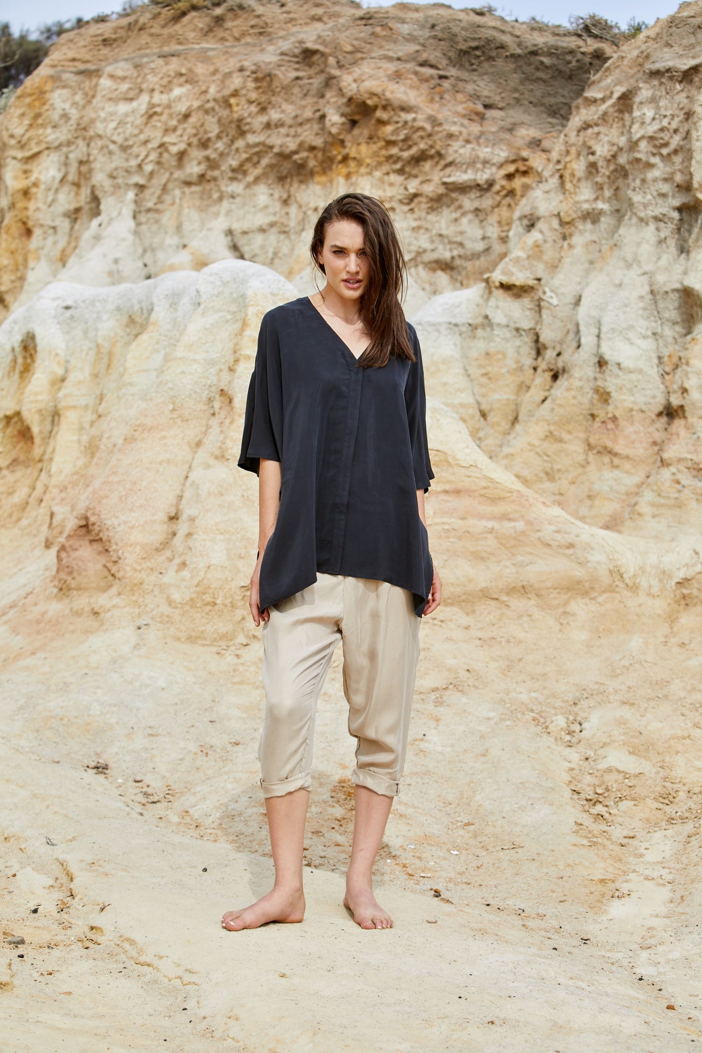 Radella Top - Sand Washed Pure Silk
