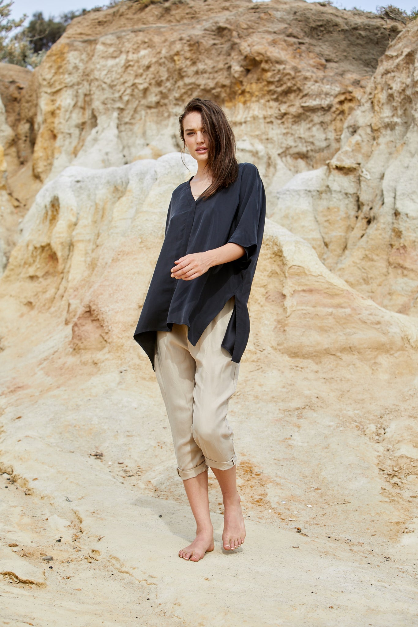 Radella Top - Sand Washed Pure Silk