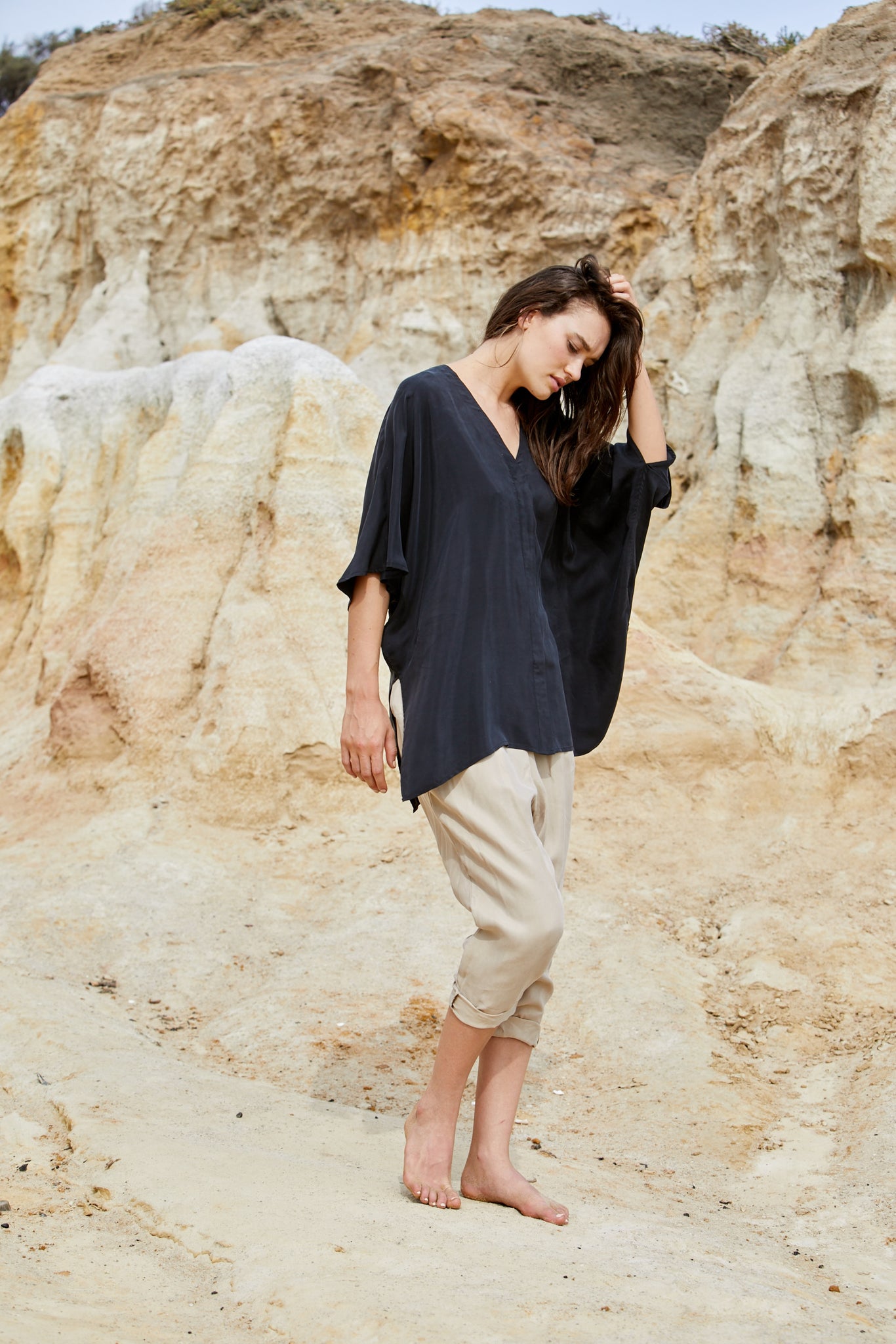 Radella Top - Sand Washed Pure Silk