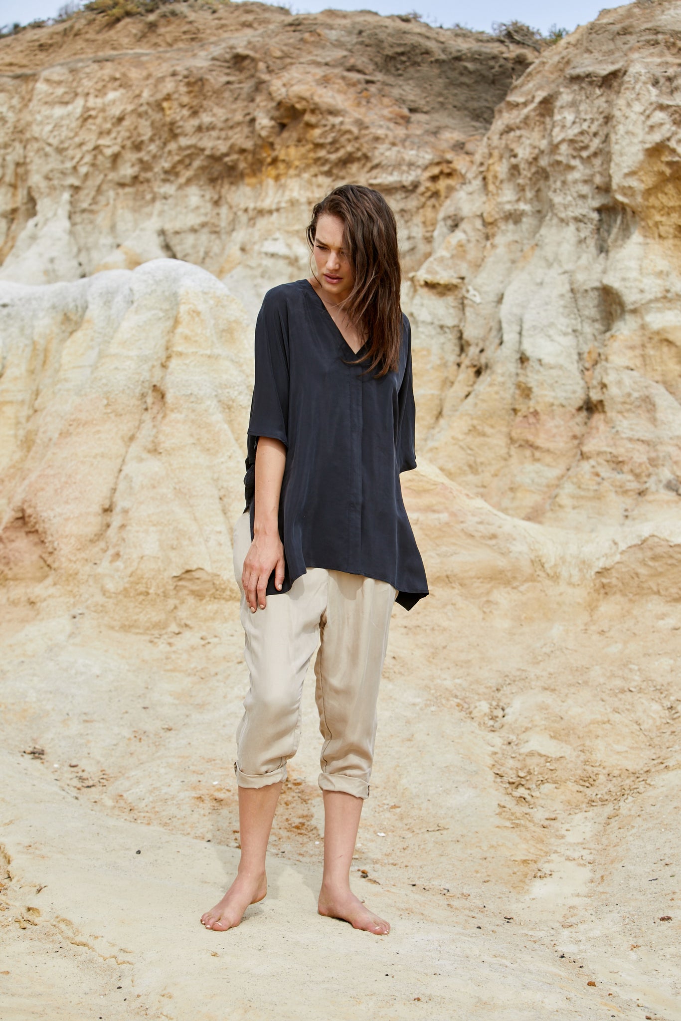 Radella Top - Sand Washed Pure Silk