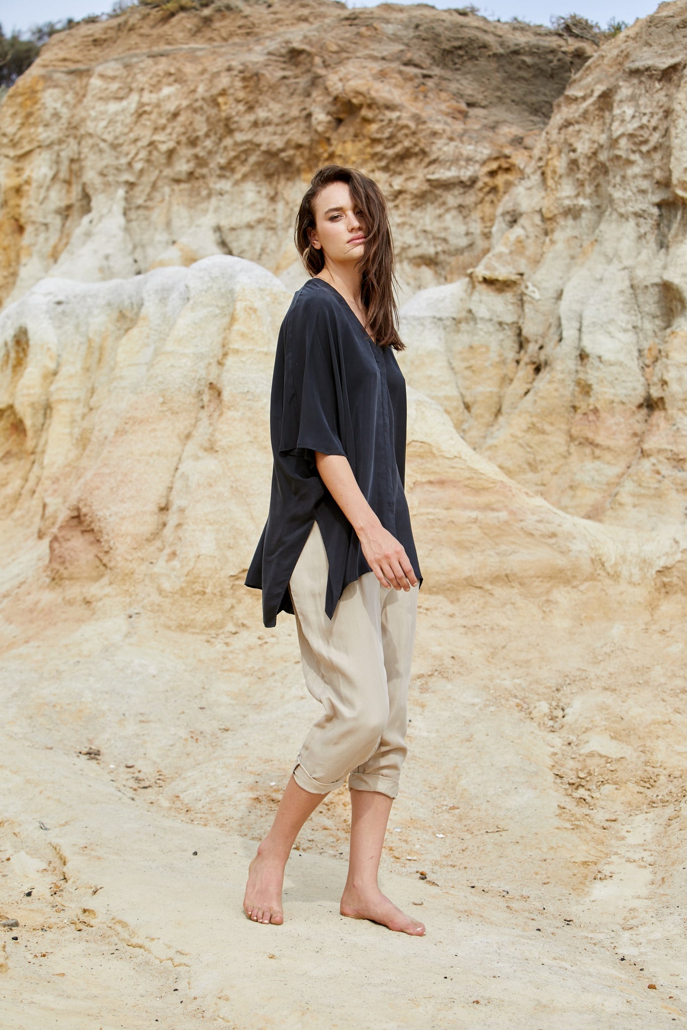 Radella Top - Sand Washed Pure Silk