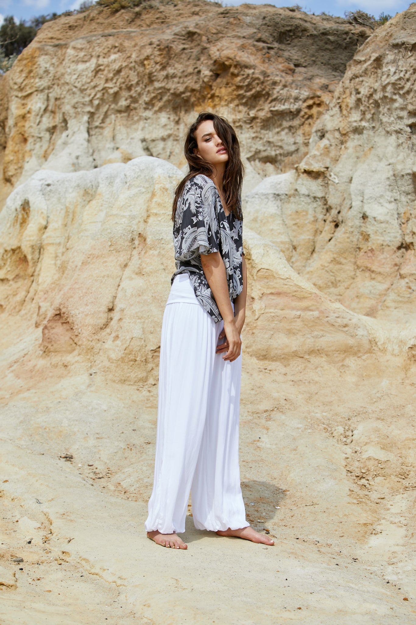 Adrien Bell Pant - Reconstituted Washed Viscose