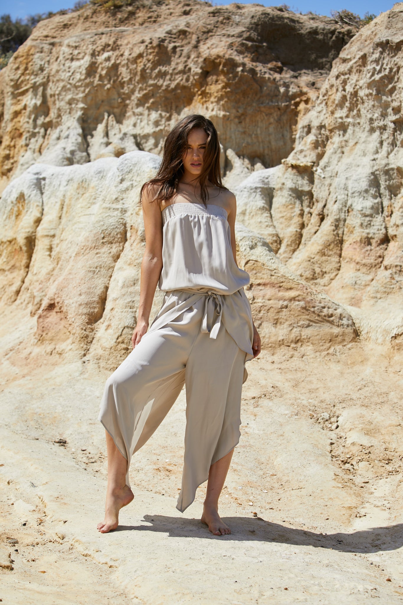 Radella Jumpsuit - Sand Washed Pure Silk