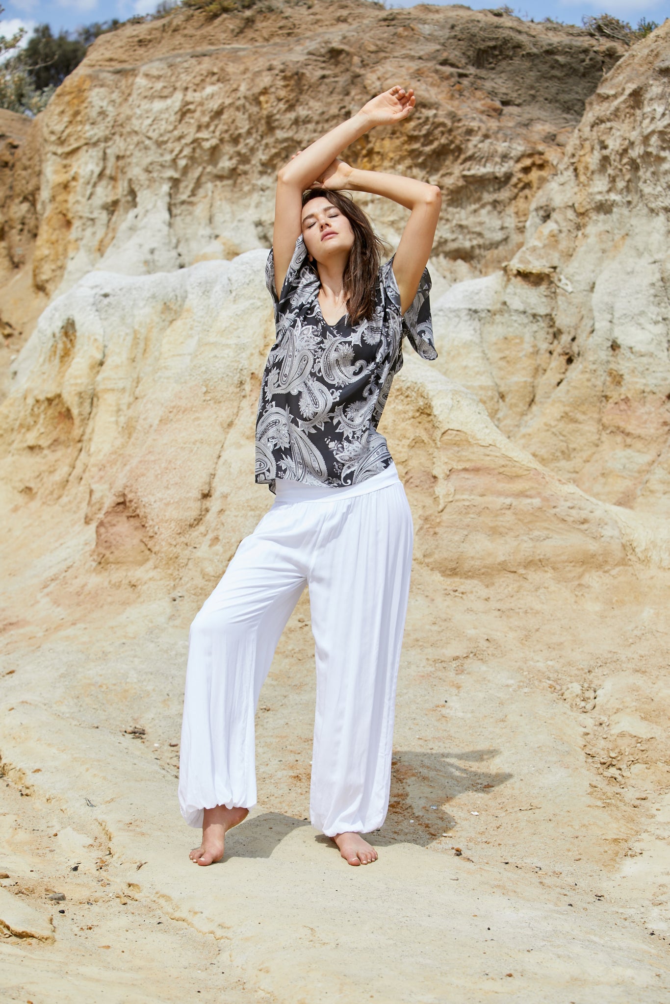 Adrien Bell Pant - Reconstituted Washed Viscose