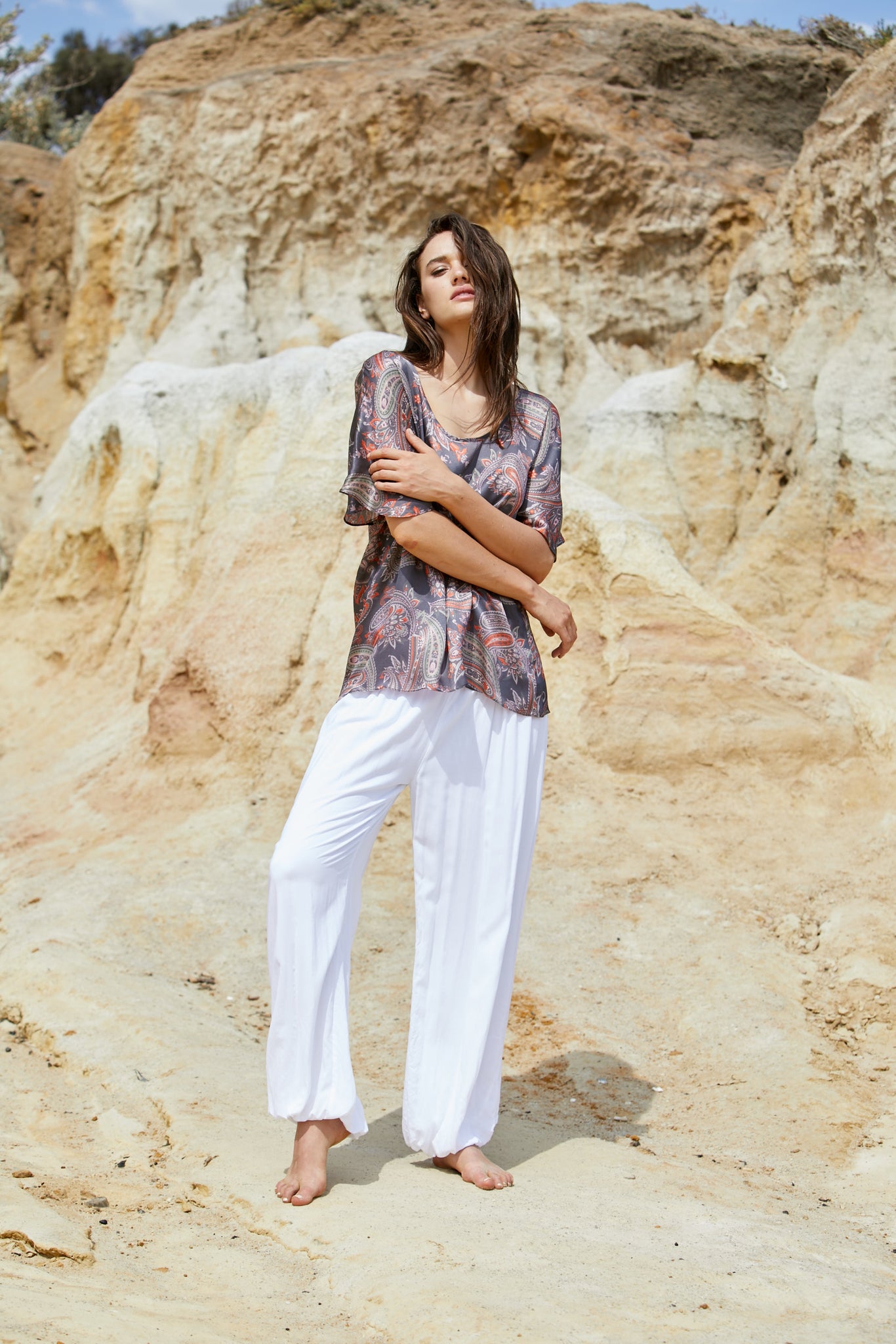Adrien Bell Pant - Reconstituted Washed Viscose