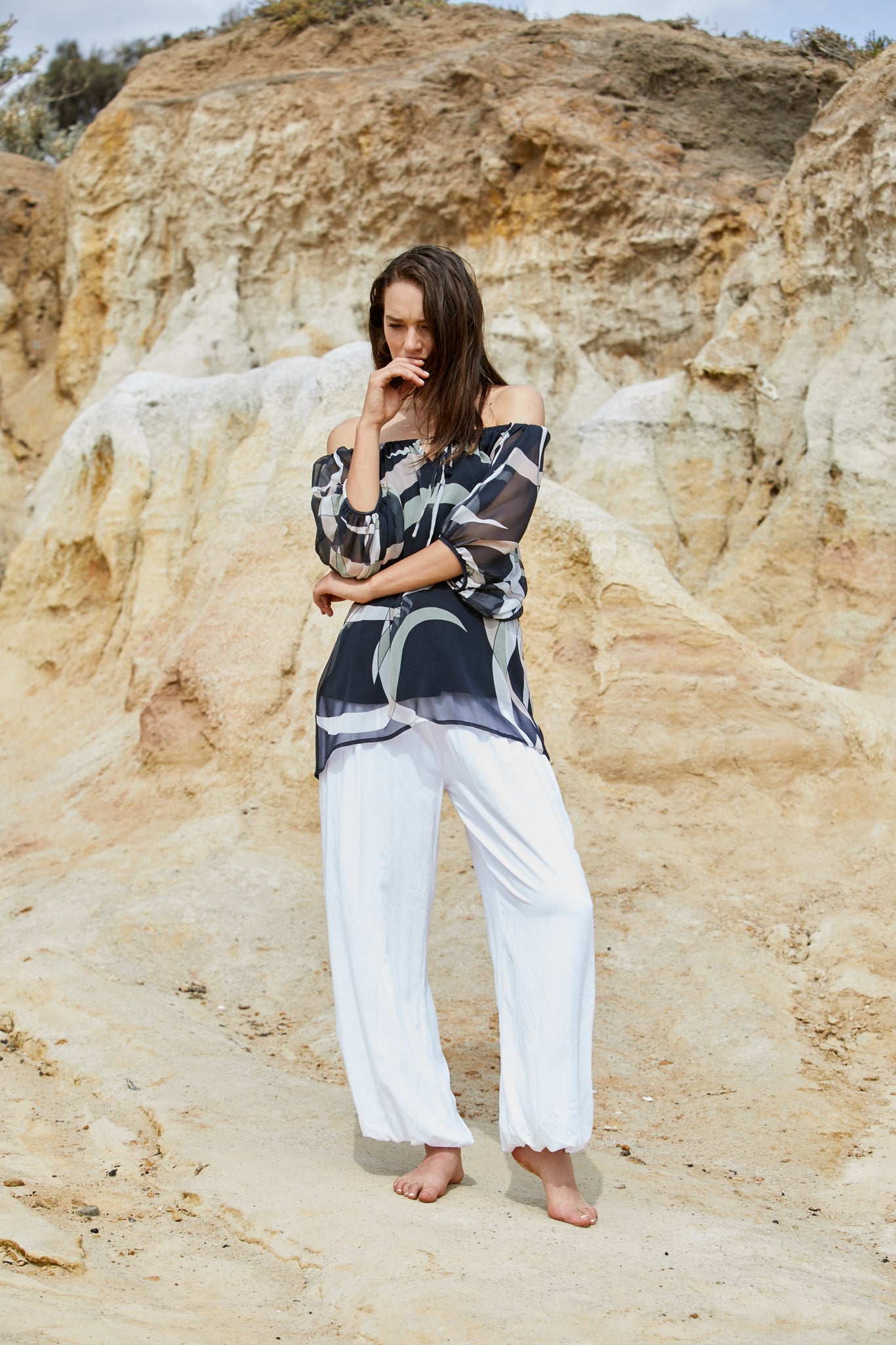 Blade Top - Pure Silk Georgette Exclusive Print