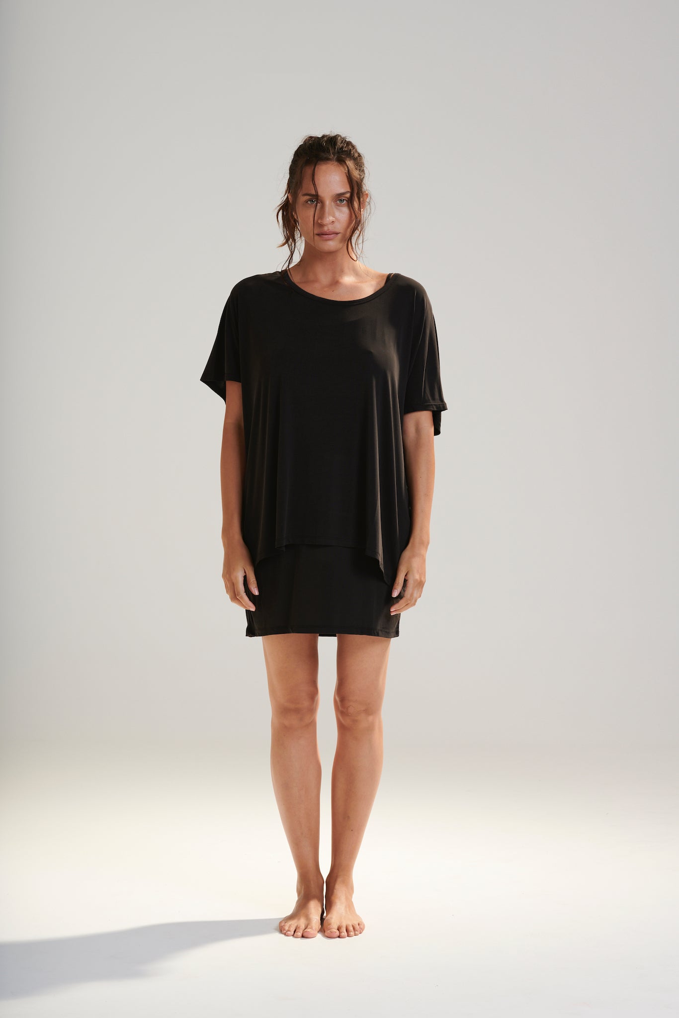 40%OFF our HERA DRAPE T SHIRT SANDWASHED MODAL BEECHWOOD