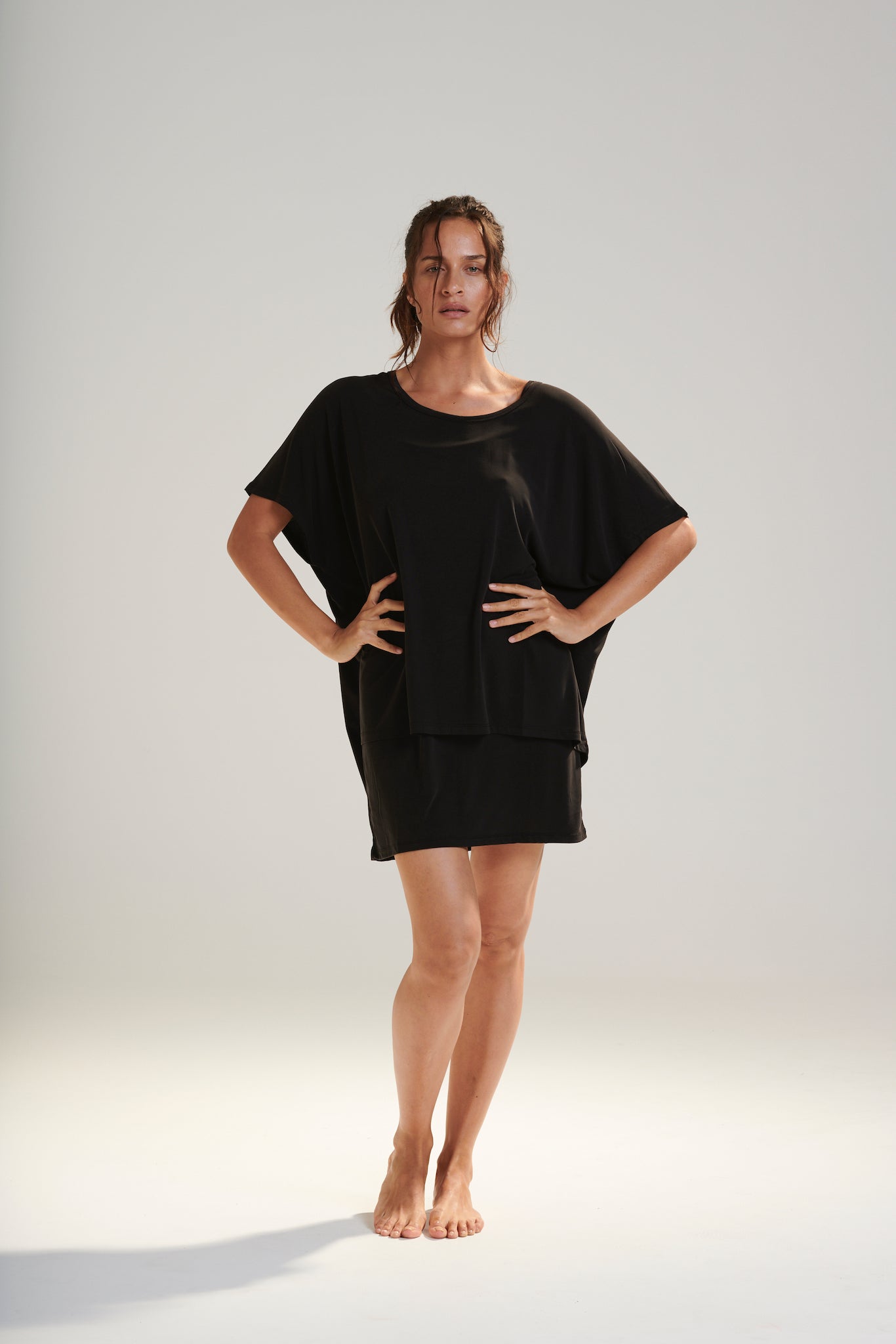 40%OFF our HERA DRAPE T SHIRT SANDWASHED MODAL BEECHWOOD
