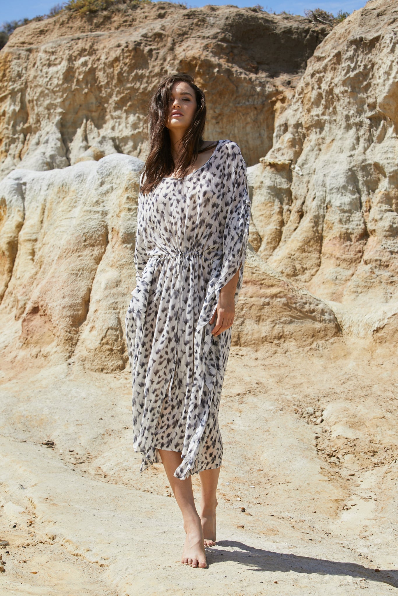 Lash Kameez Dress - Pure Reconstituted Viscose Pebble Georgette