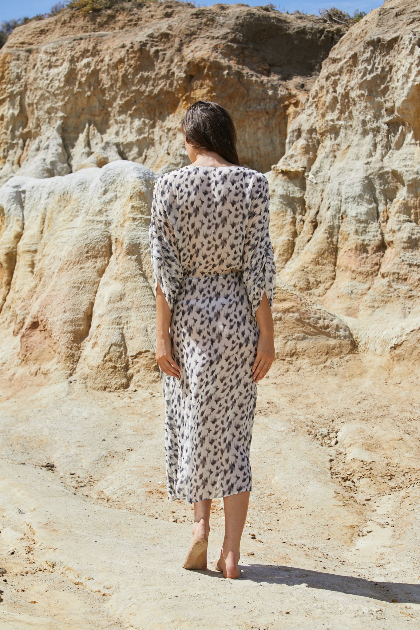 Lash Kameez Dress - Pure Reconstituted Viscose Pebble Georgette