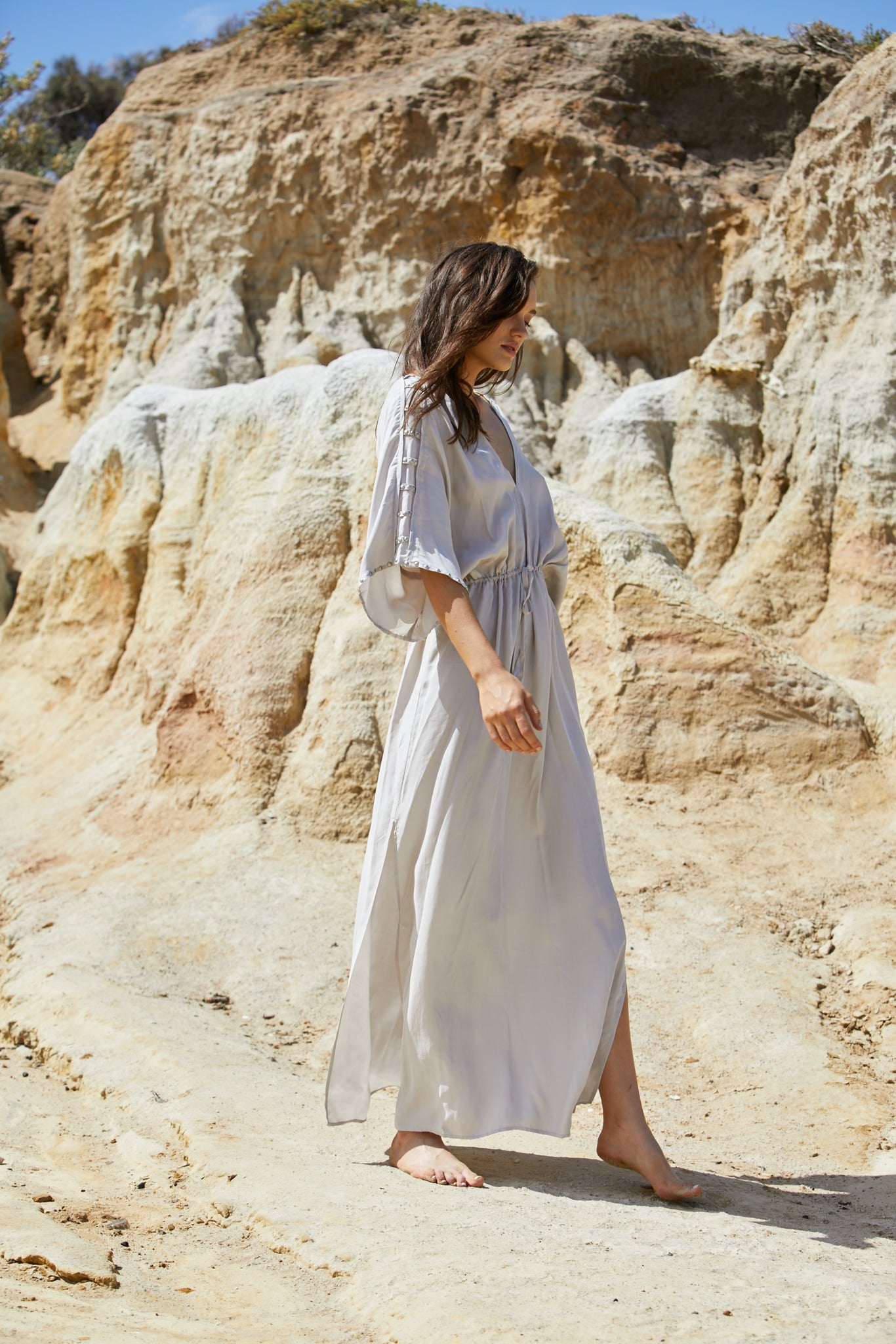 Moria Stud Dress - Peached Cupro