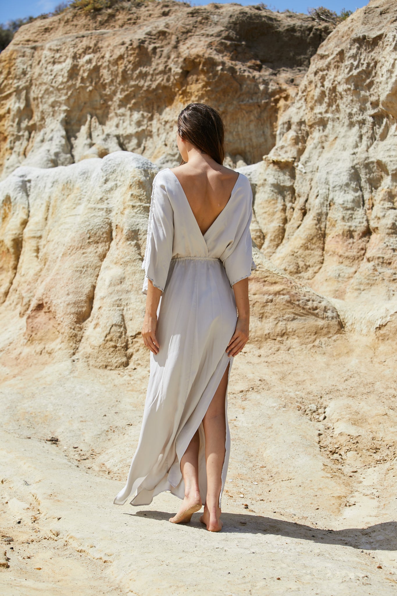 Moria Stud Dress - Peached Cupro
