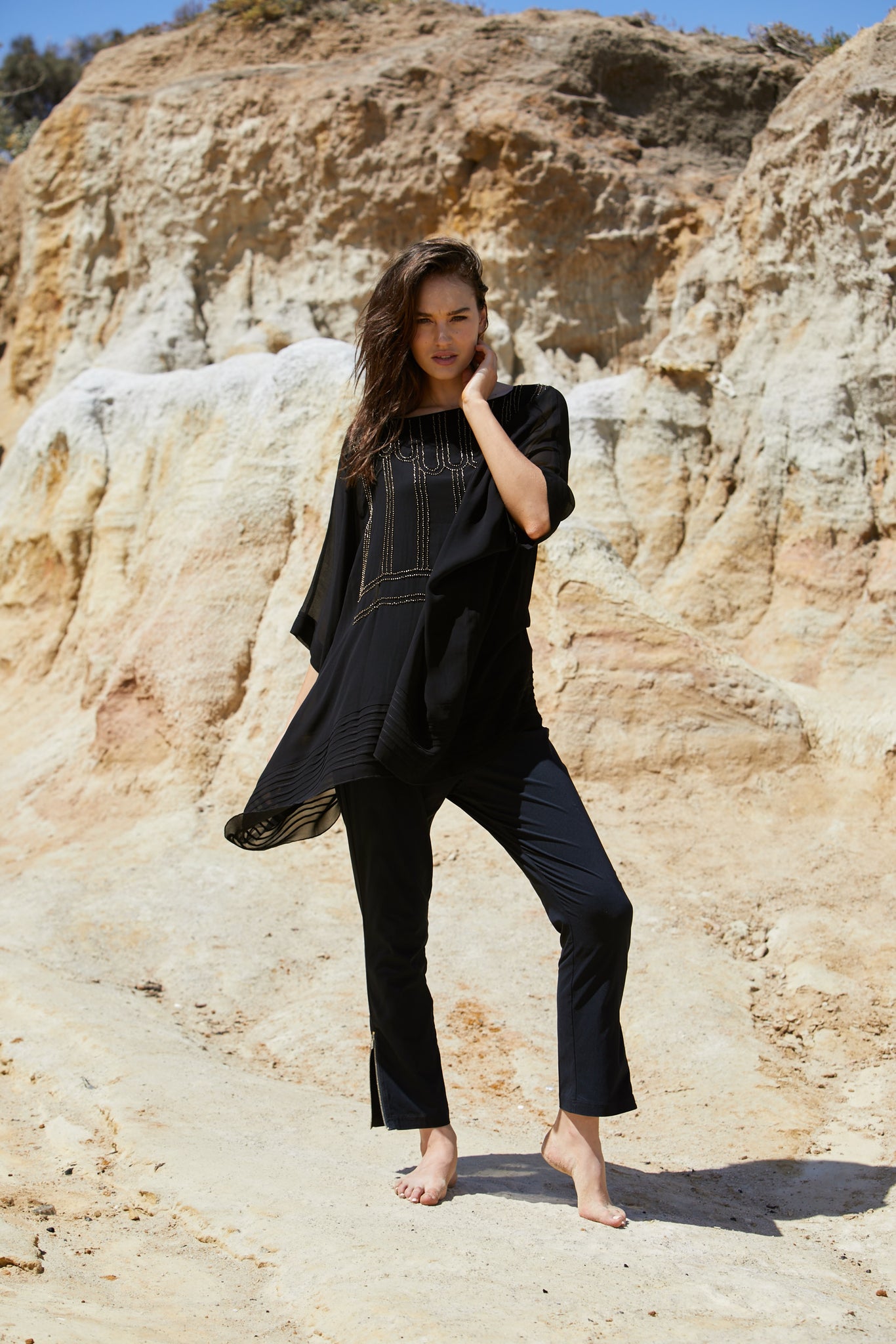 Gatsby Deco Top - Pure Silk Georgette