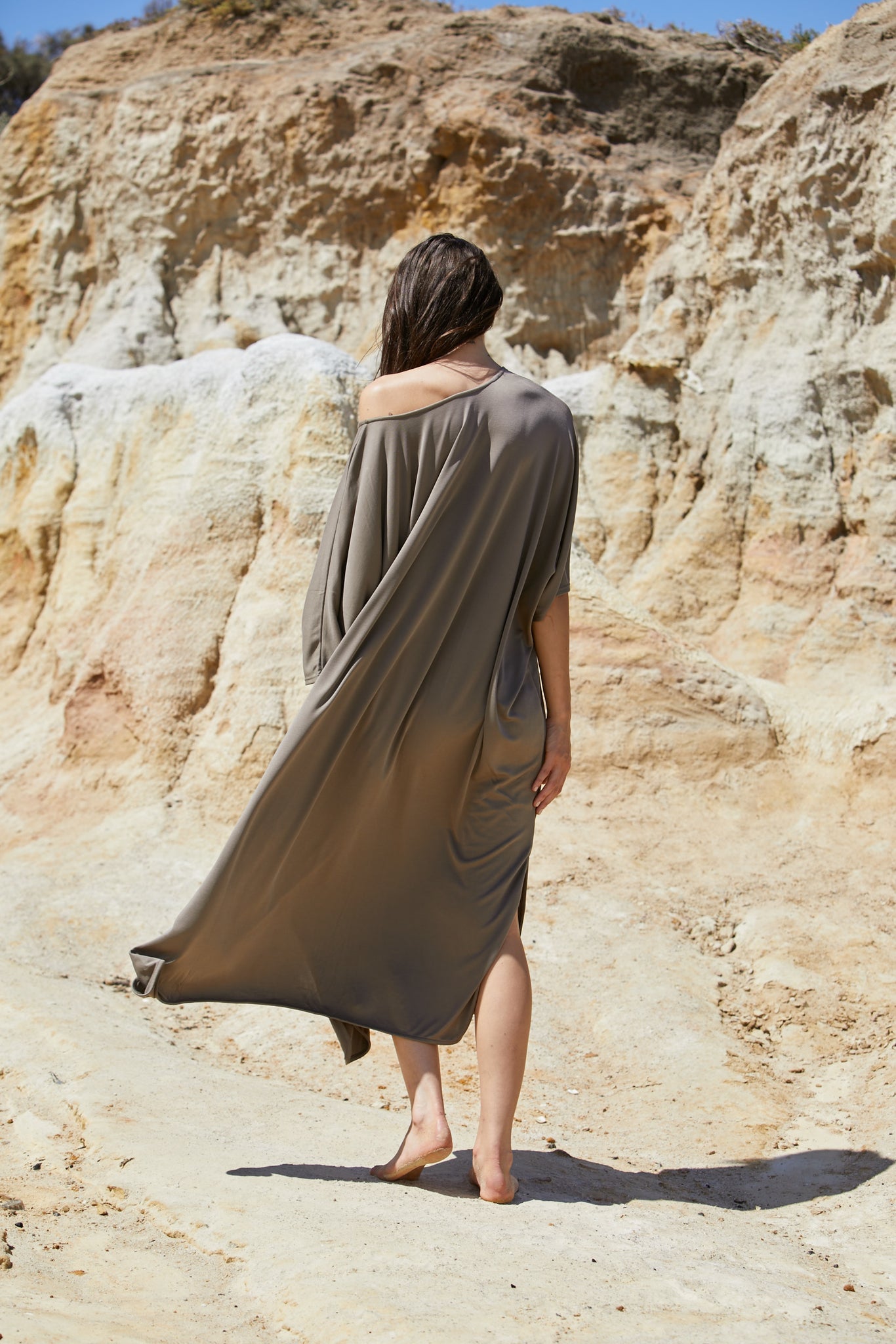 40%OFF our Thalia Dress - Sand Washed Modal Beechwood