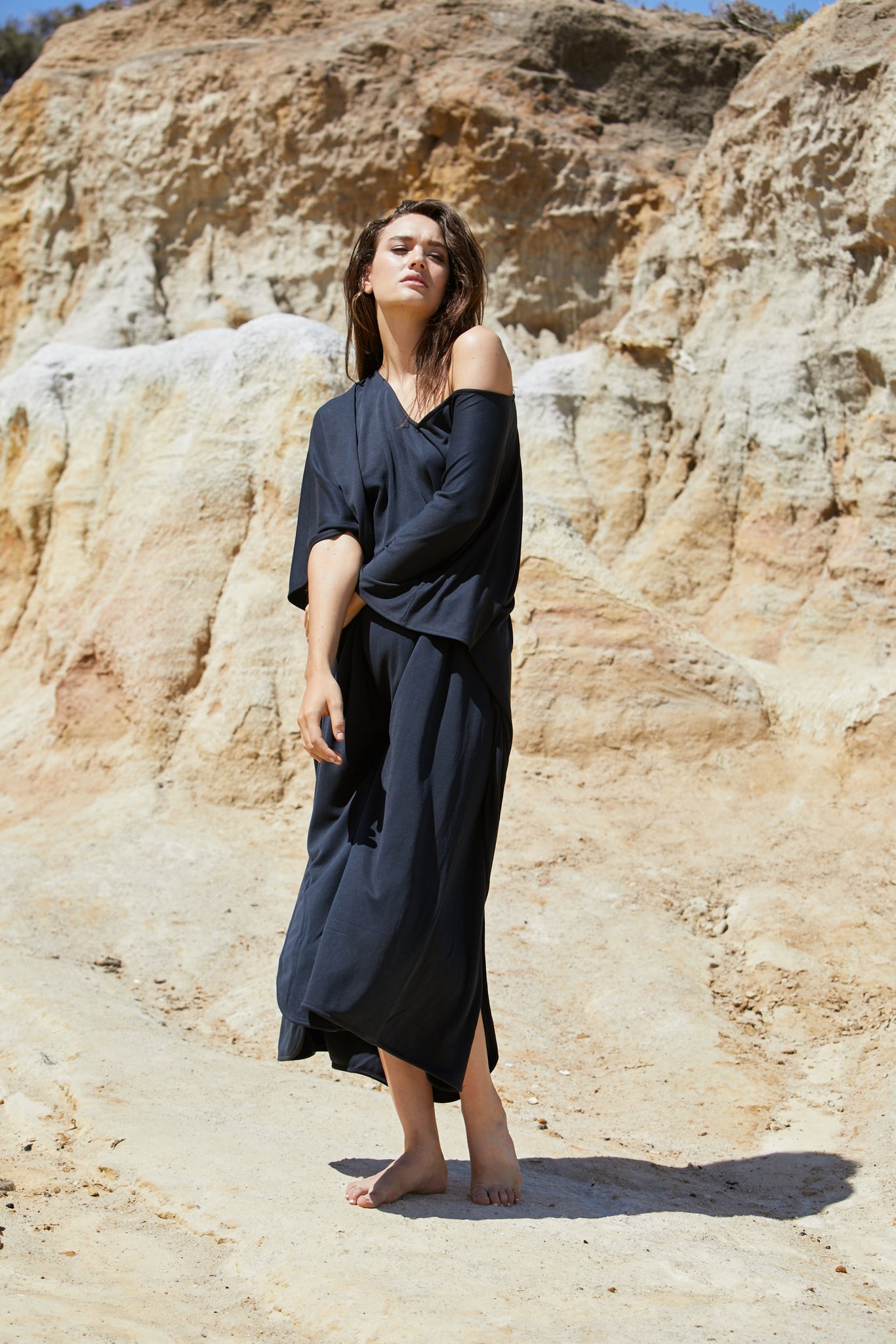 40%OFF our Thalia Dress - Sand Washed Modal Beechwood