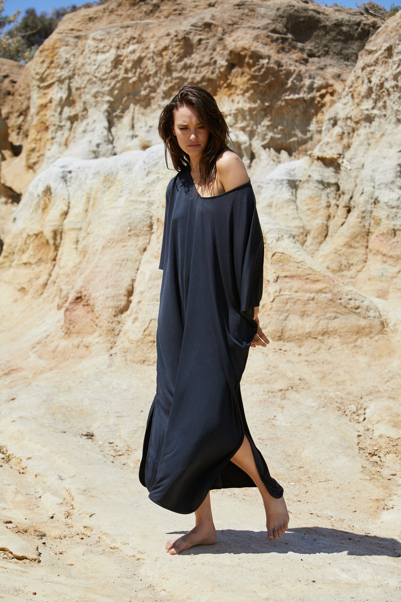40%OFF our Thalia Dress - Sand Washed Modal Beechwood
