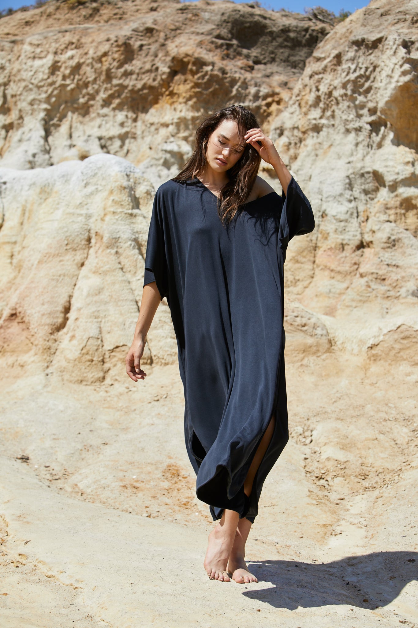 40%OFF our Thalia Dress - Sand Washed Modal Beechwood