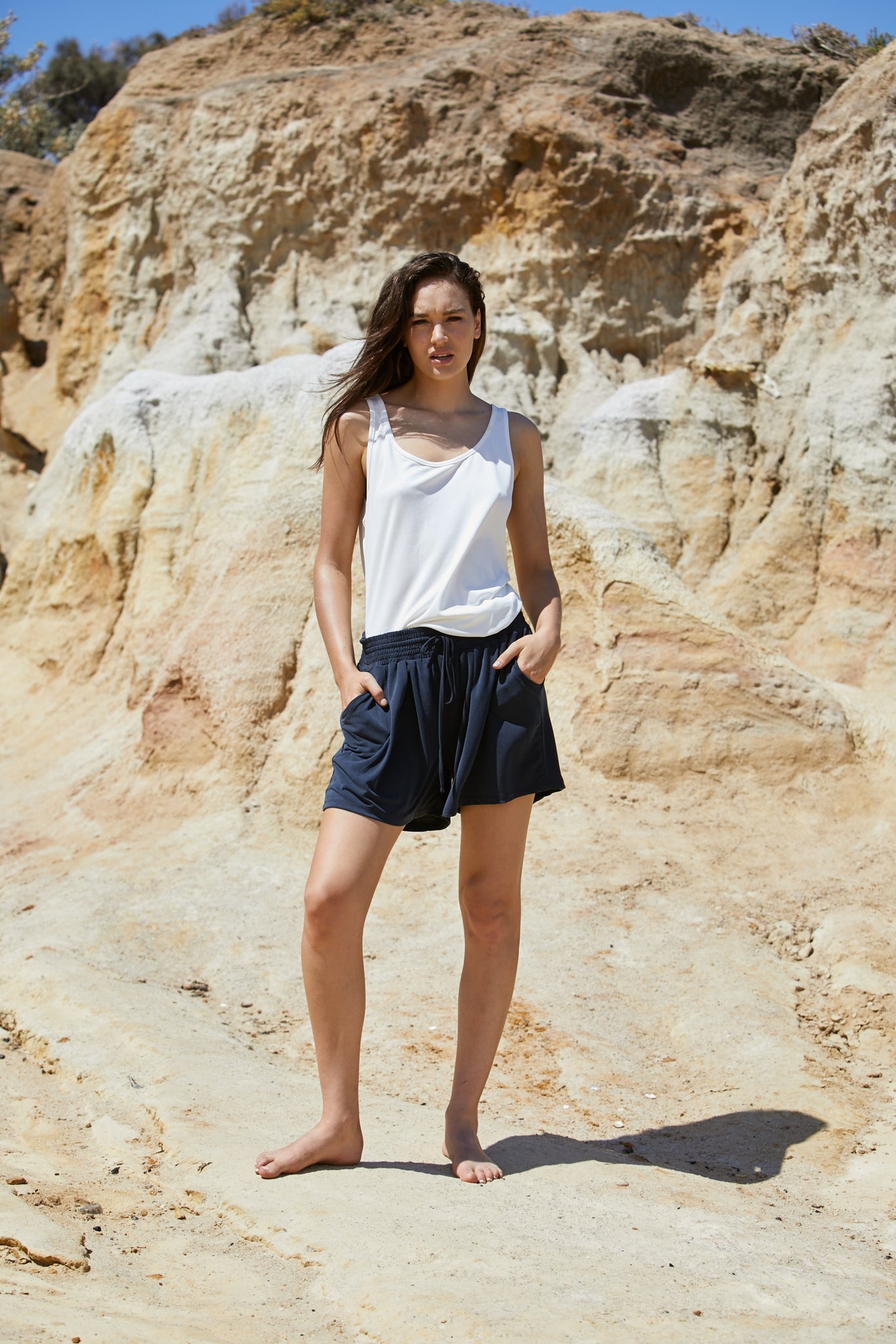 Kotys Longline Tank - Sand Washed Modal Jersey