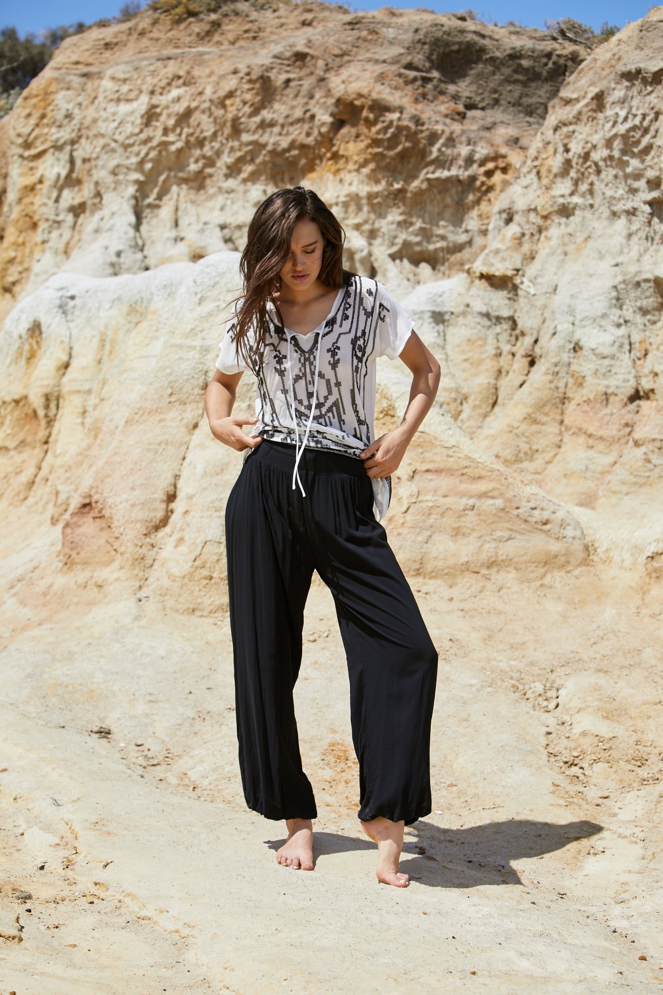 Adrien Bell Pant - Reconstituted Washed Viscose