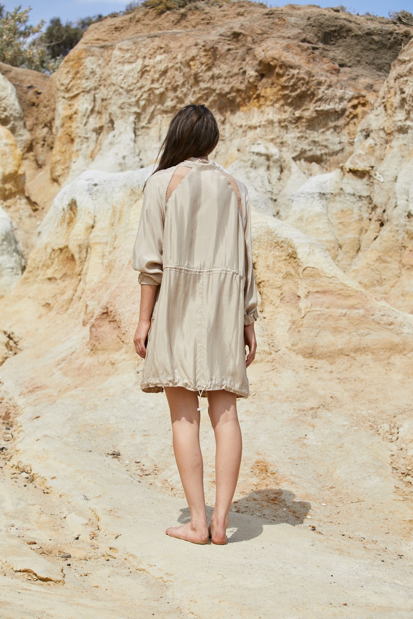 Tiana Jacket Dress - Peached Cupro