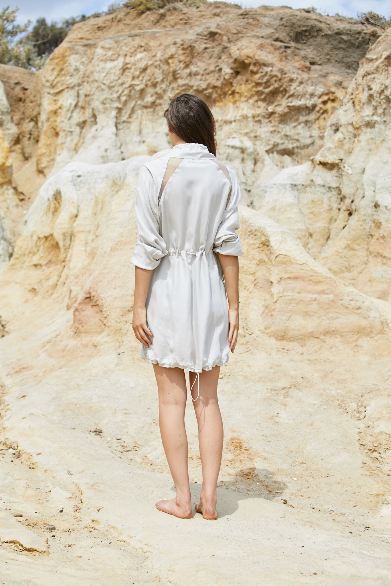 Tiana Jacket Dress - Peached Cupro
