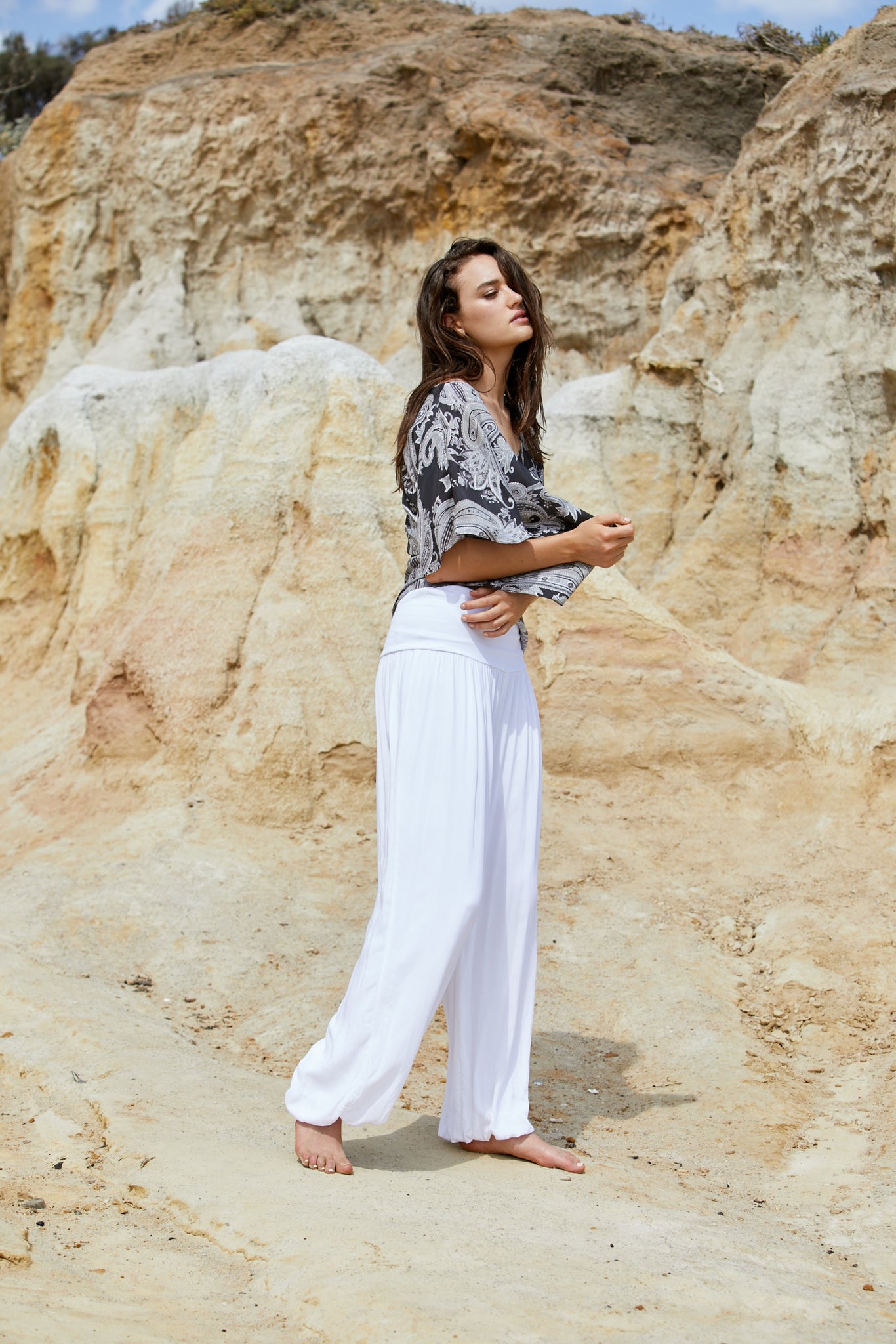 Adrien Bell Pant - Reconstituted Washed Viscose