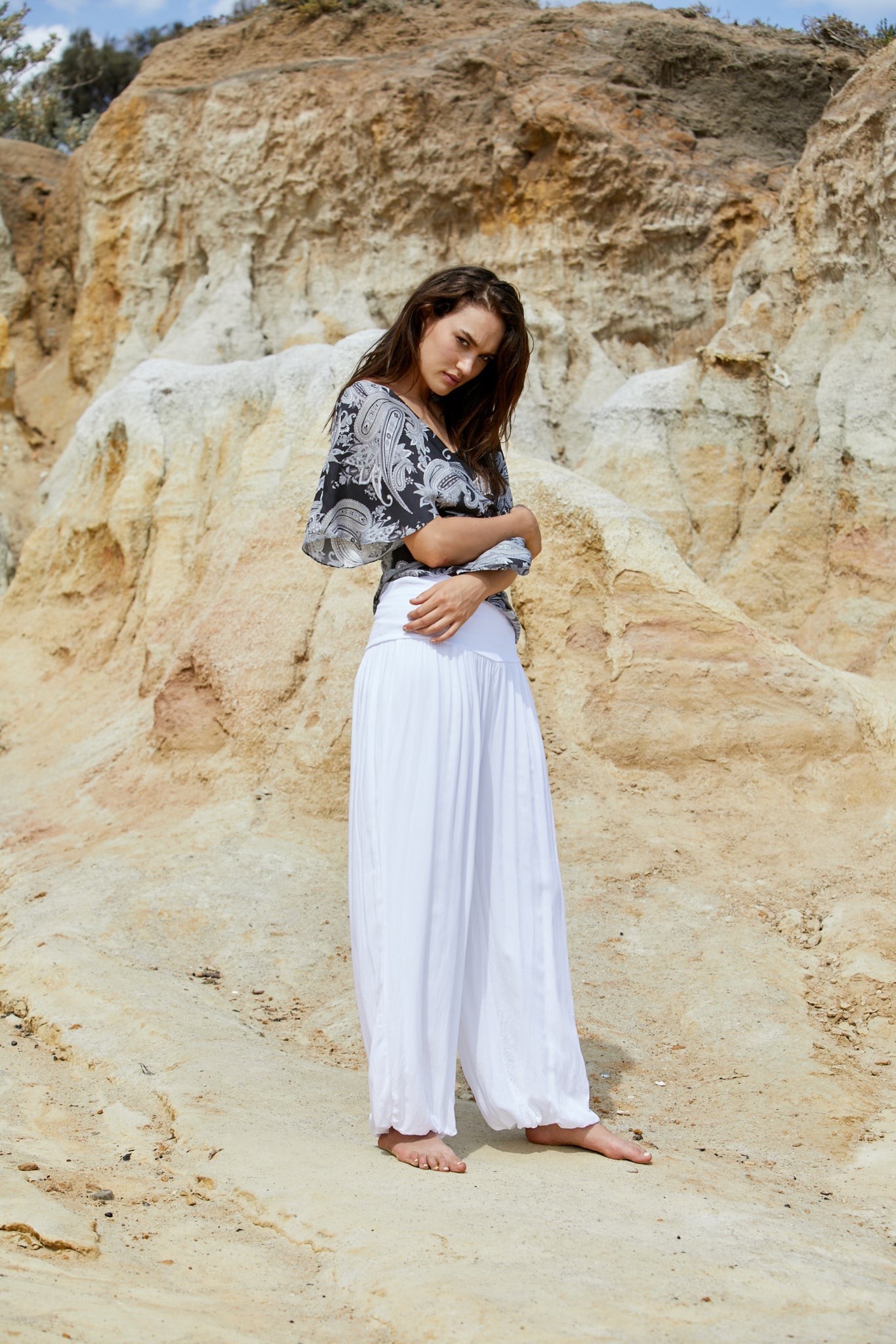 Adrien Bell Pant - Reconstituted Washed Viscose