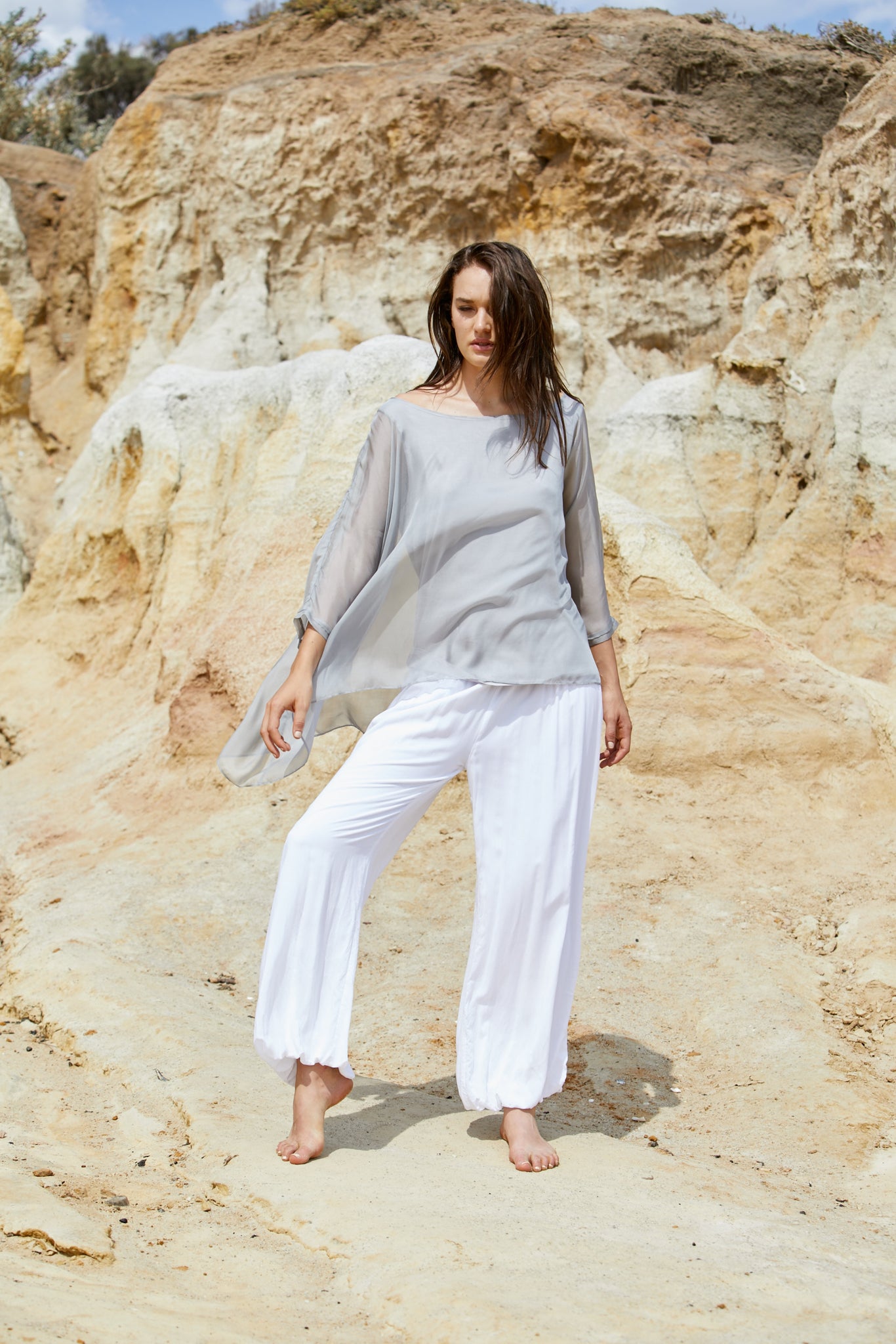 Adrien Bell Pant - Reconstituted Washed Viscose