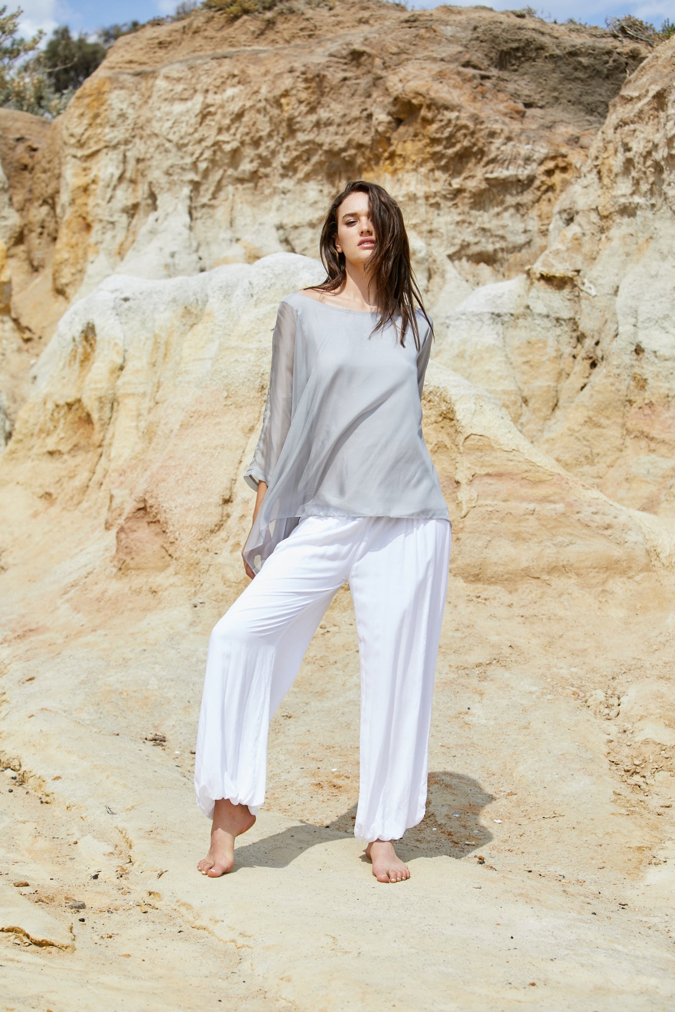 Adrien Bell Pant - Reconstituted Washed Viscose