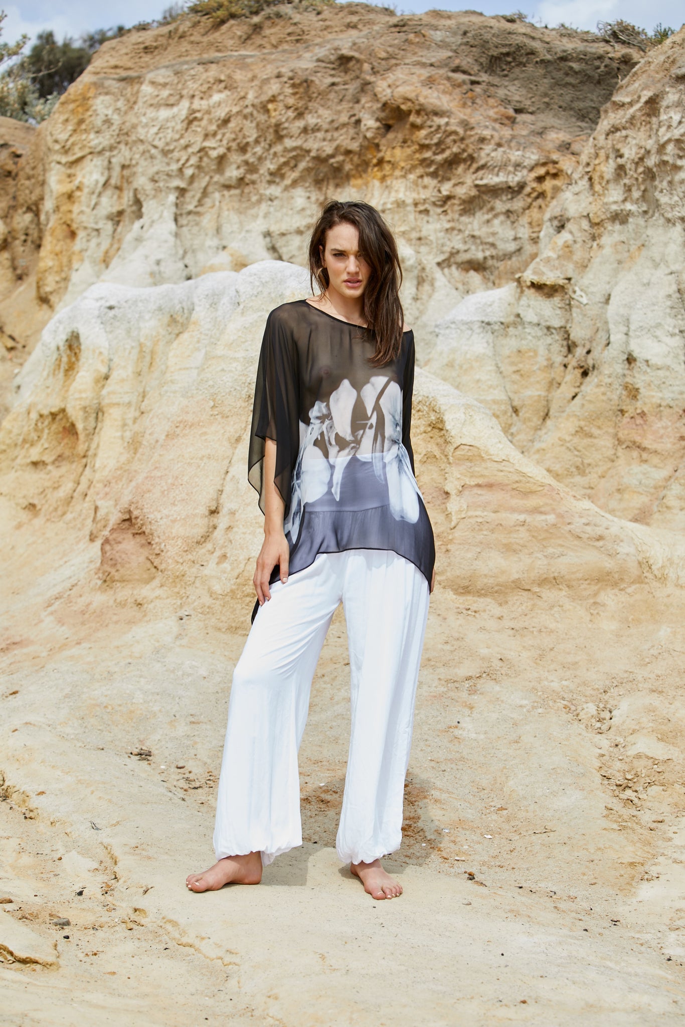 Adrien Bell Pant - Reconstituted Washed Viscose