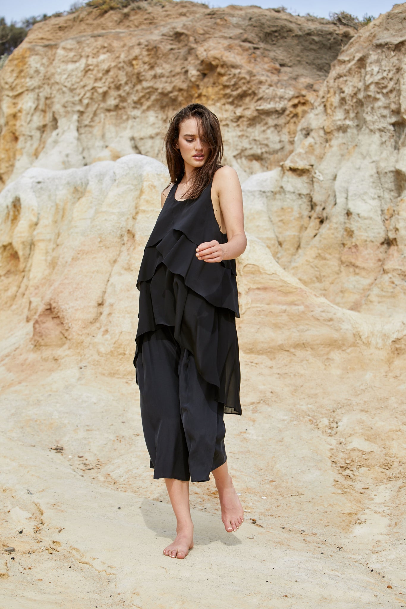 Rosa Petal Tank - Pure Silk Crepe de Chine