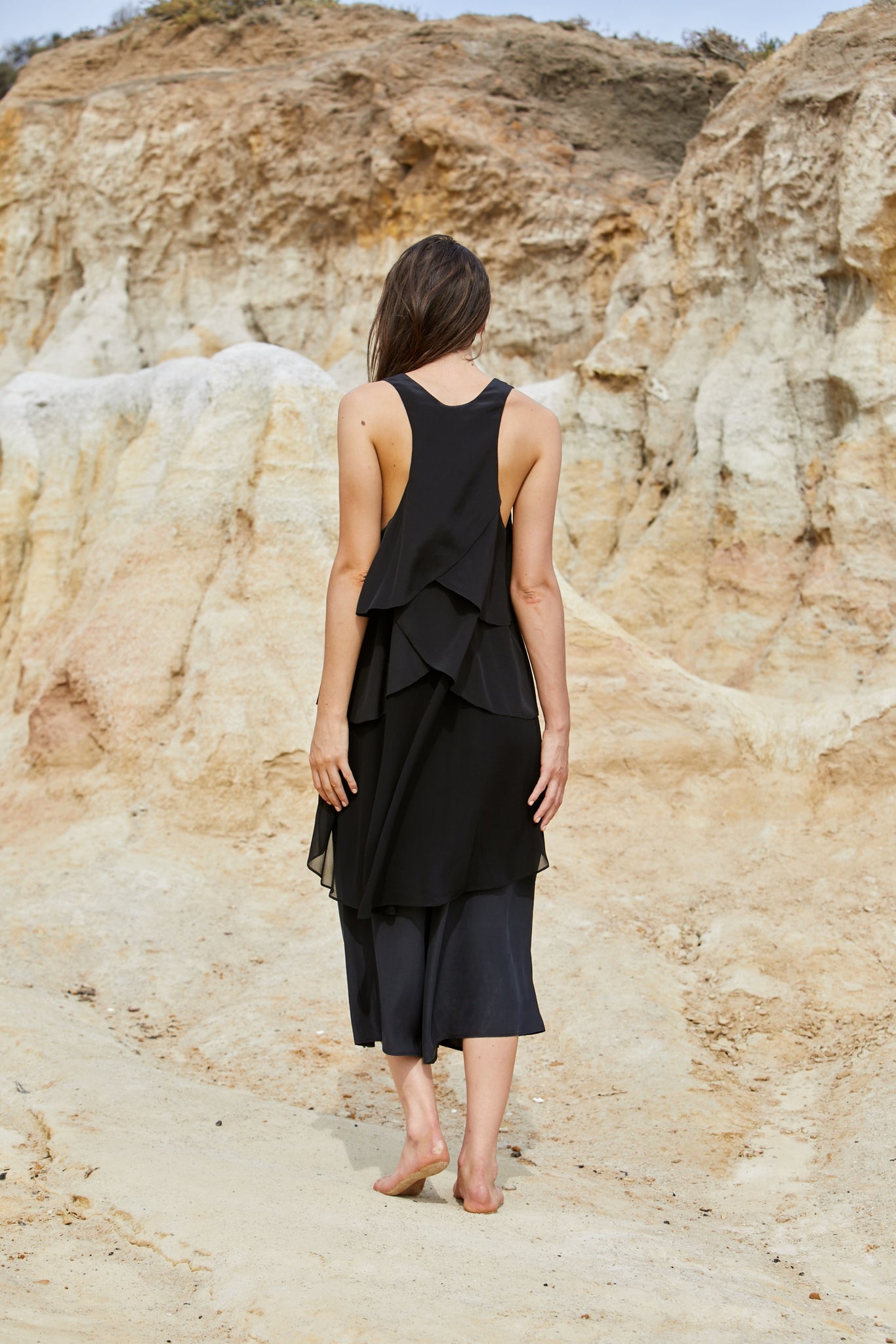 Rosa Petal Tank - Pure Silk Crepe de Chine