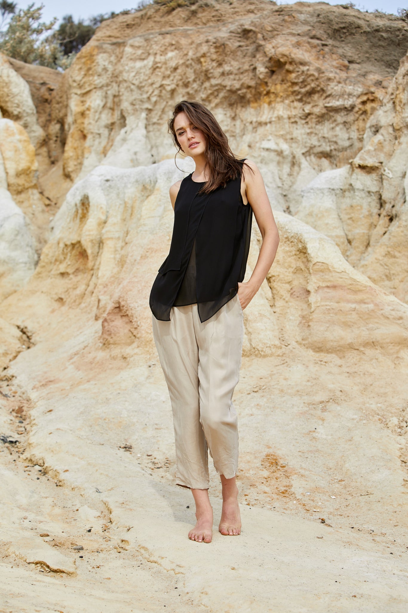 Zana Layer Tank - Pure Silk Georgette