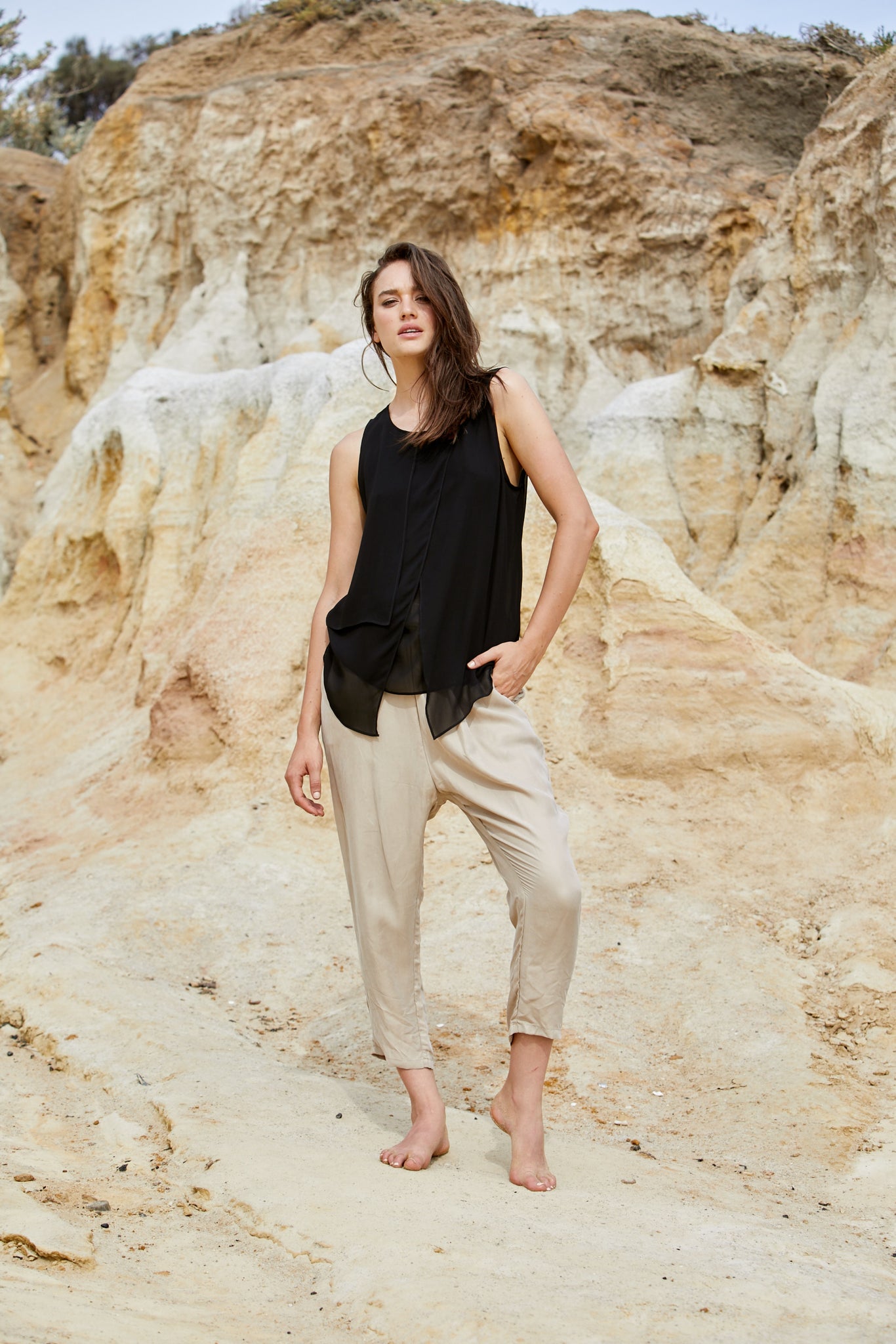 Zana Layer Tank - Pure Silk Georgette