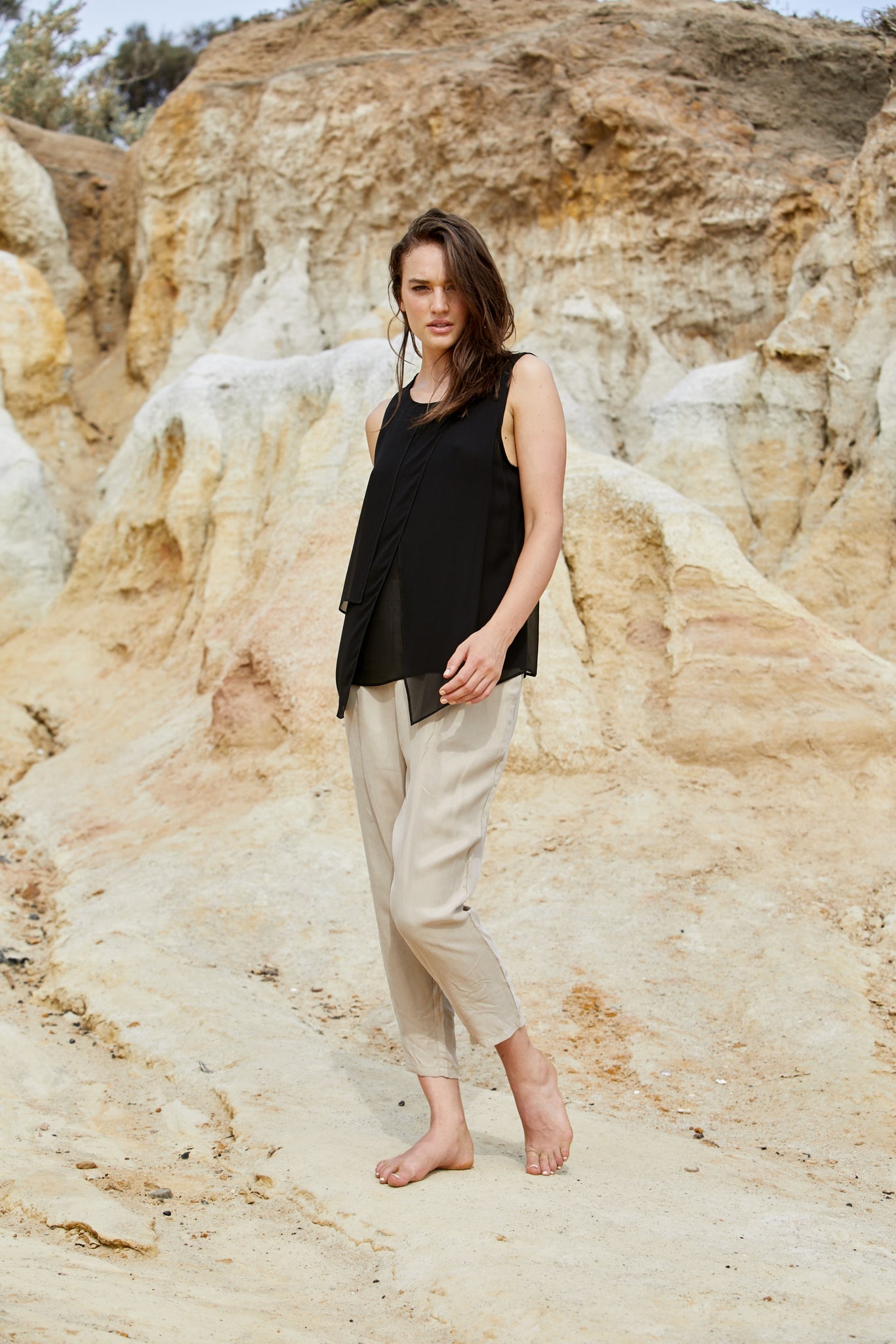 Zana Layer Tank - Pure Silk Georgette