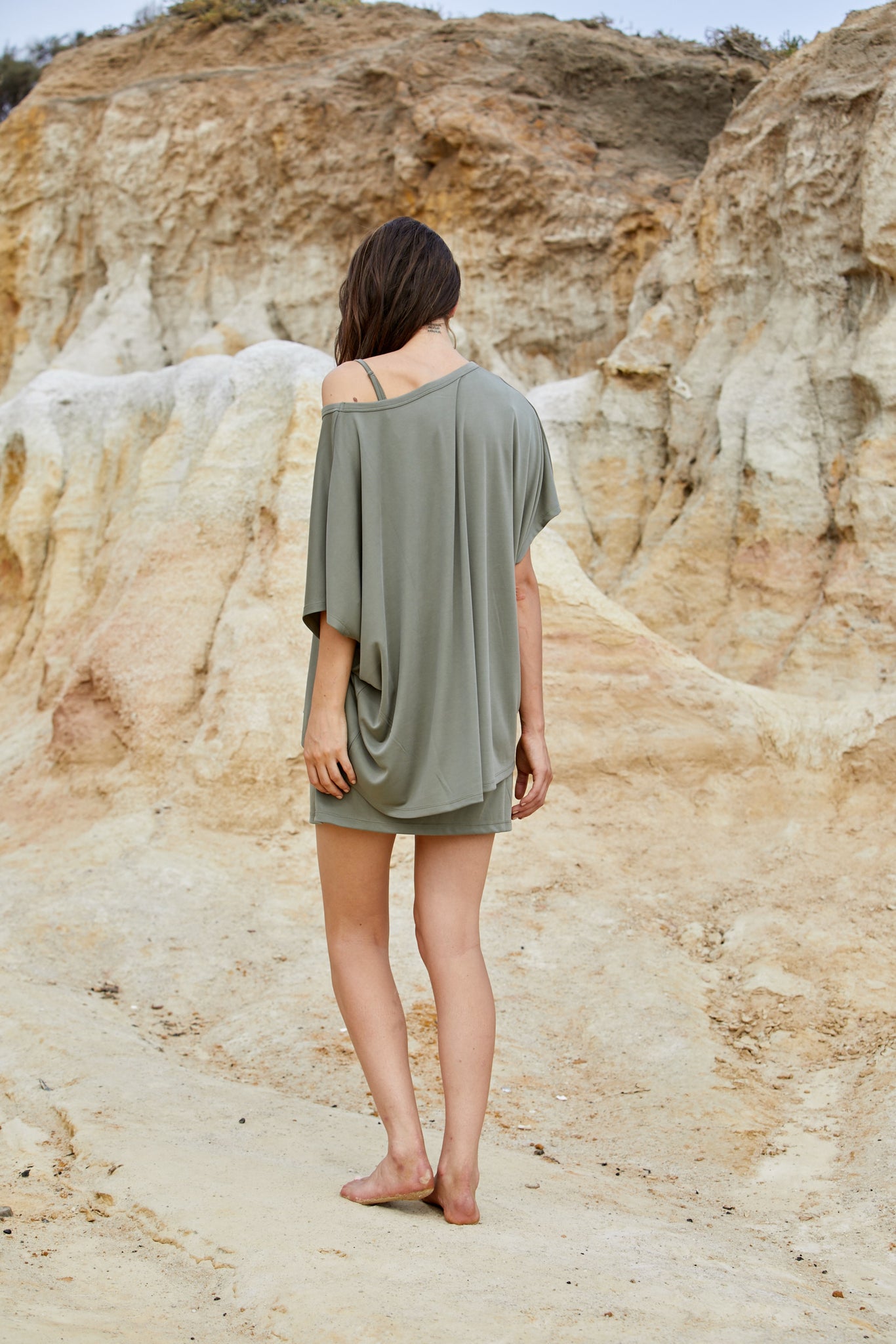 25%OFF our Hera Drape Tee - Sand Washed Beechwood Modal