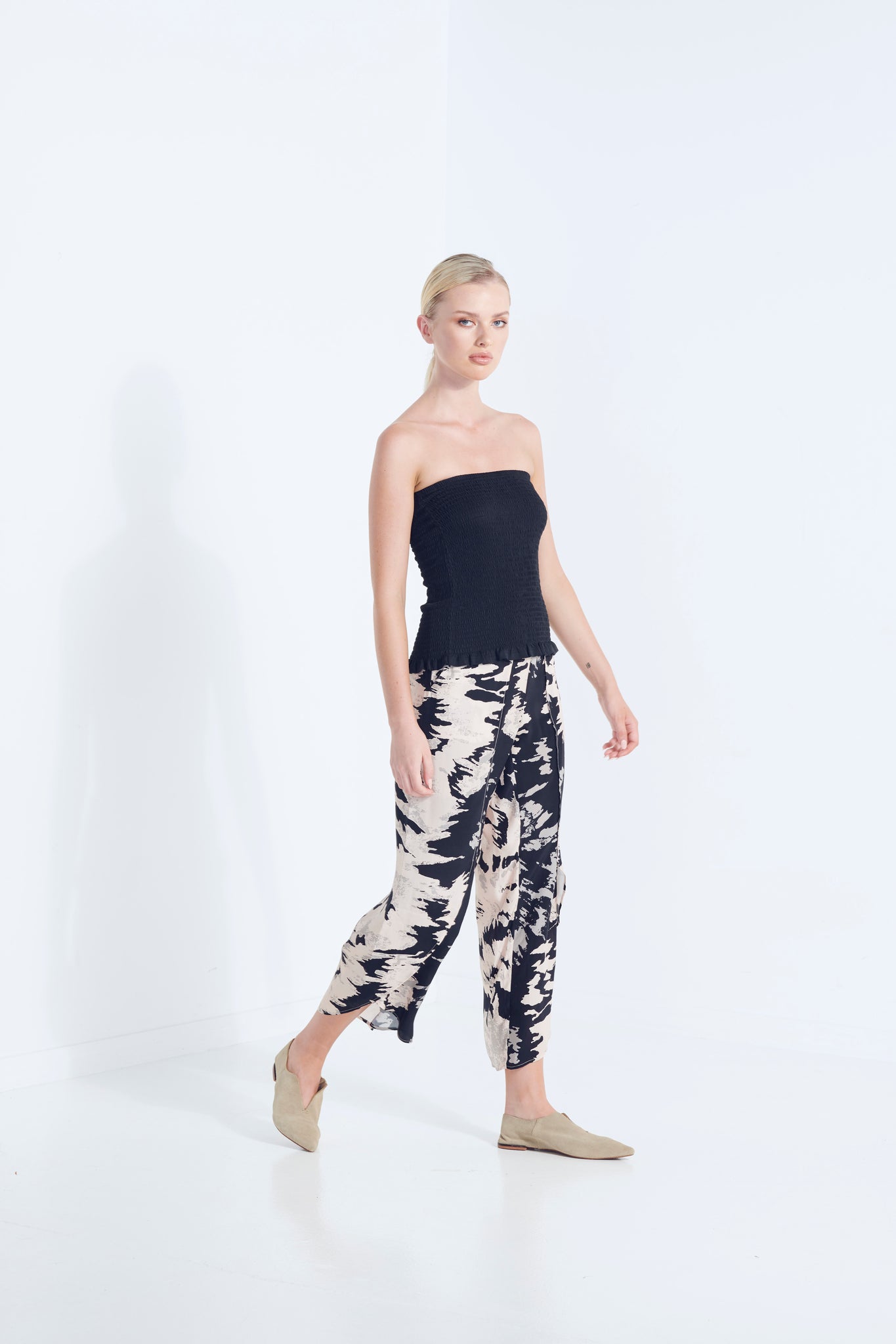 APHRODITE SILK PANT - Marinenight 40%OFF
