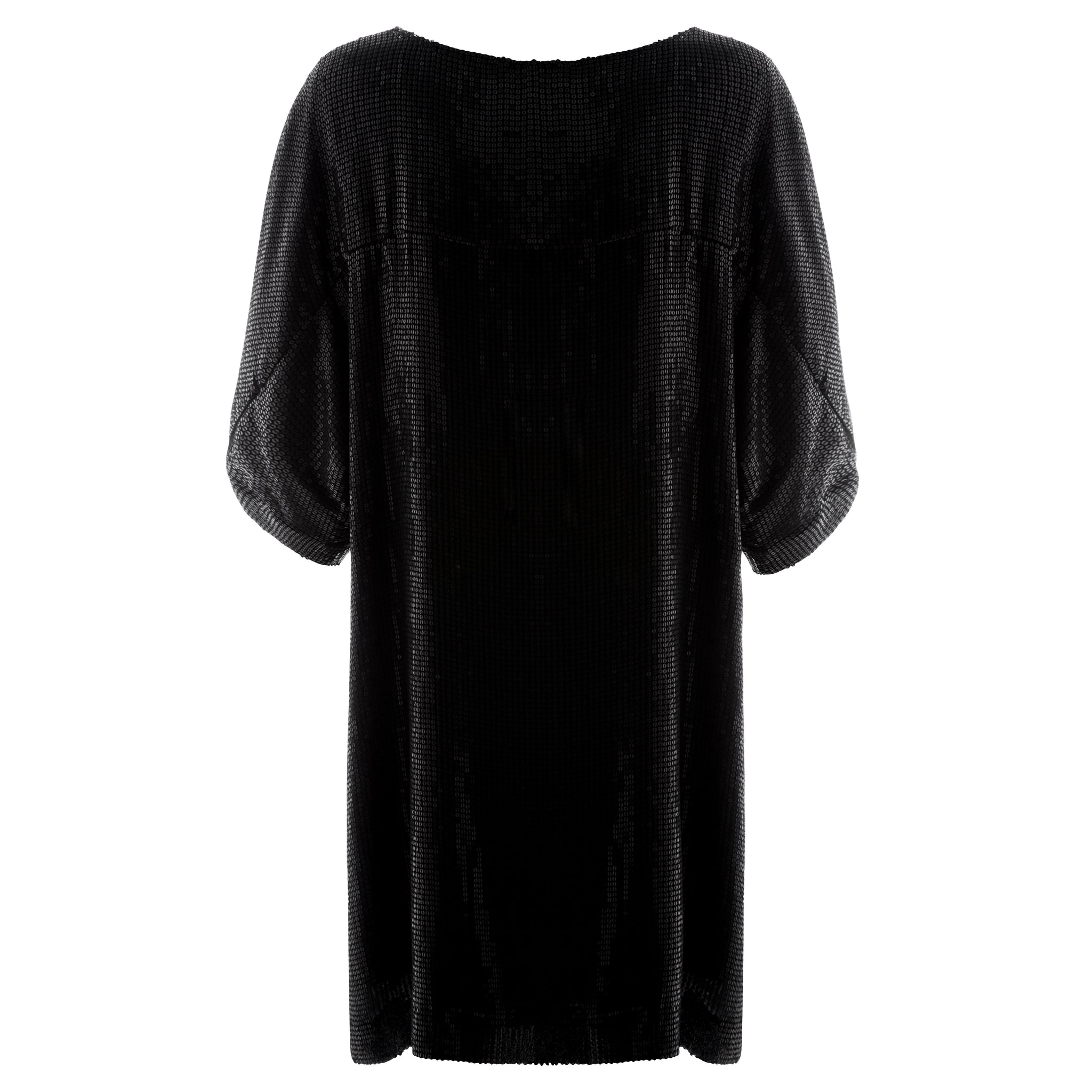 Cosmo Dress - Reconstituted Viscose Pebble Georgette & Sequins