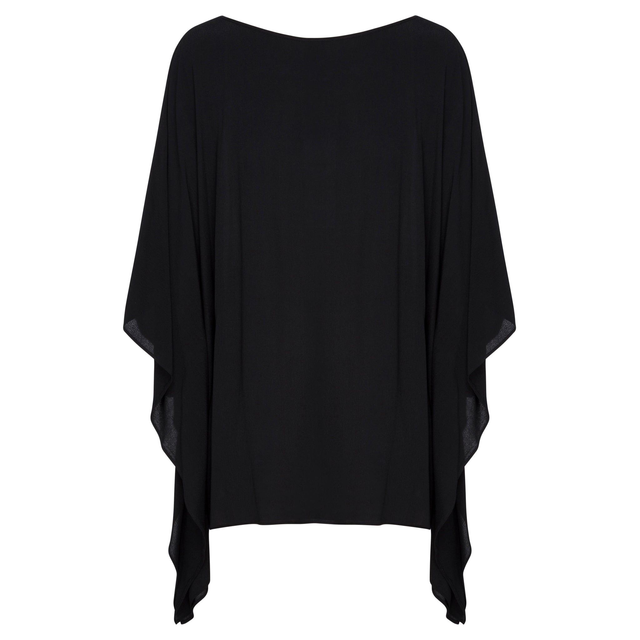 Avian Top - Pure Viscose Black Crepe Exclusive Beaded Design